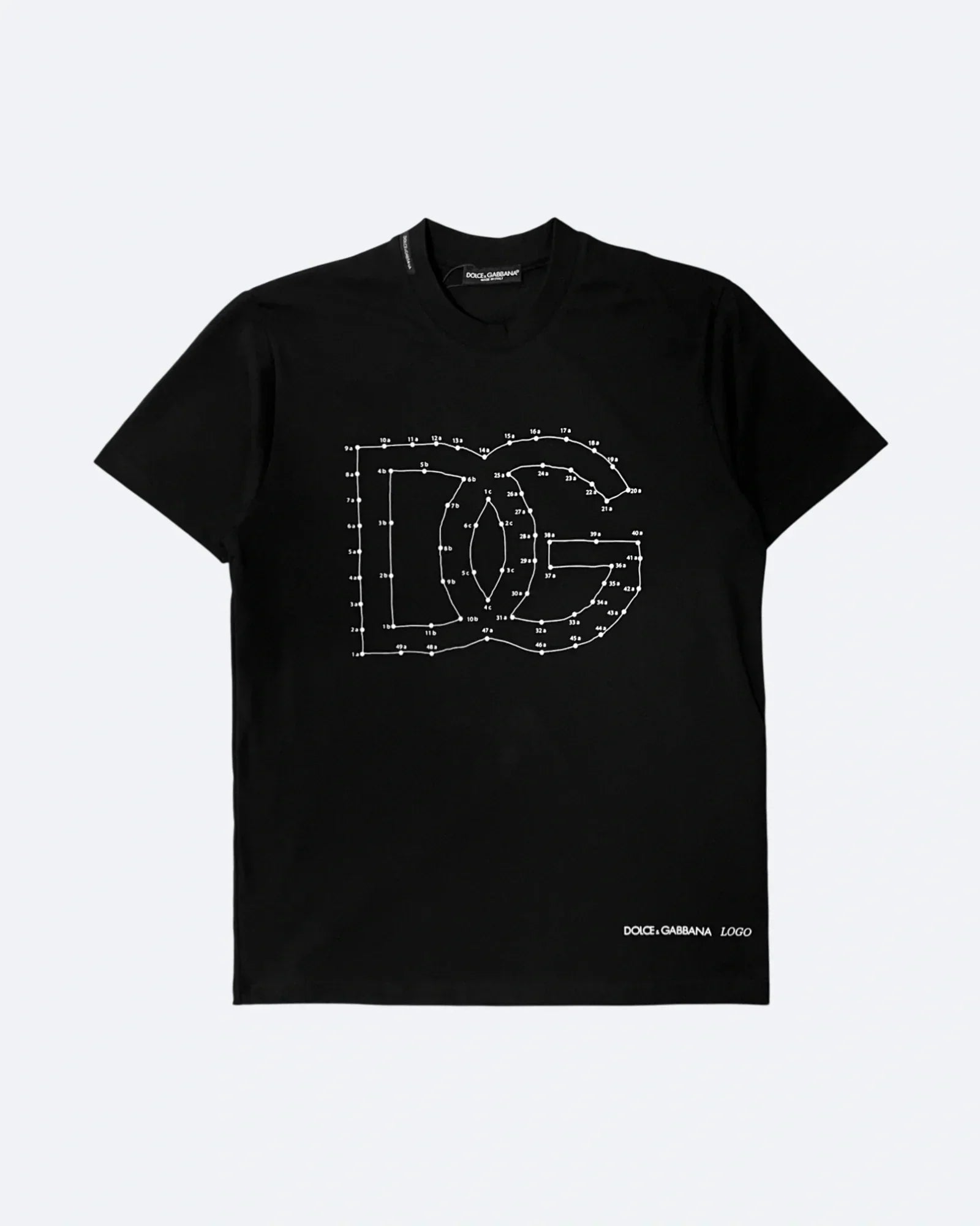 Dolce & Gabbana - Tričko s logem a tečkami - Černá
