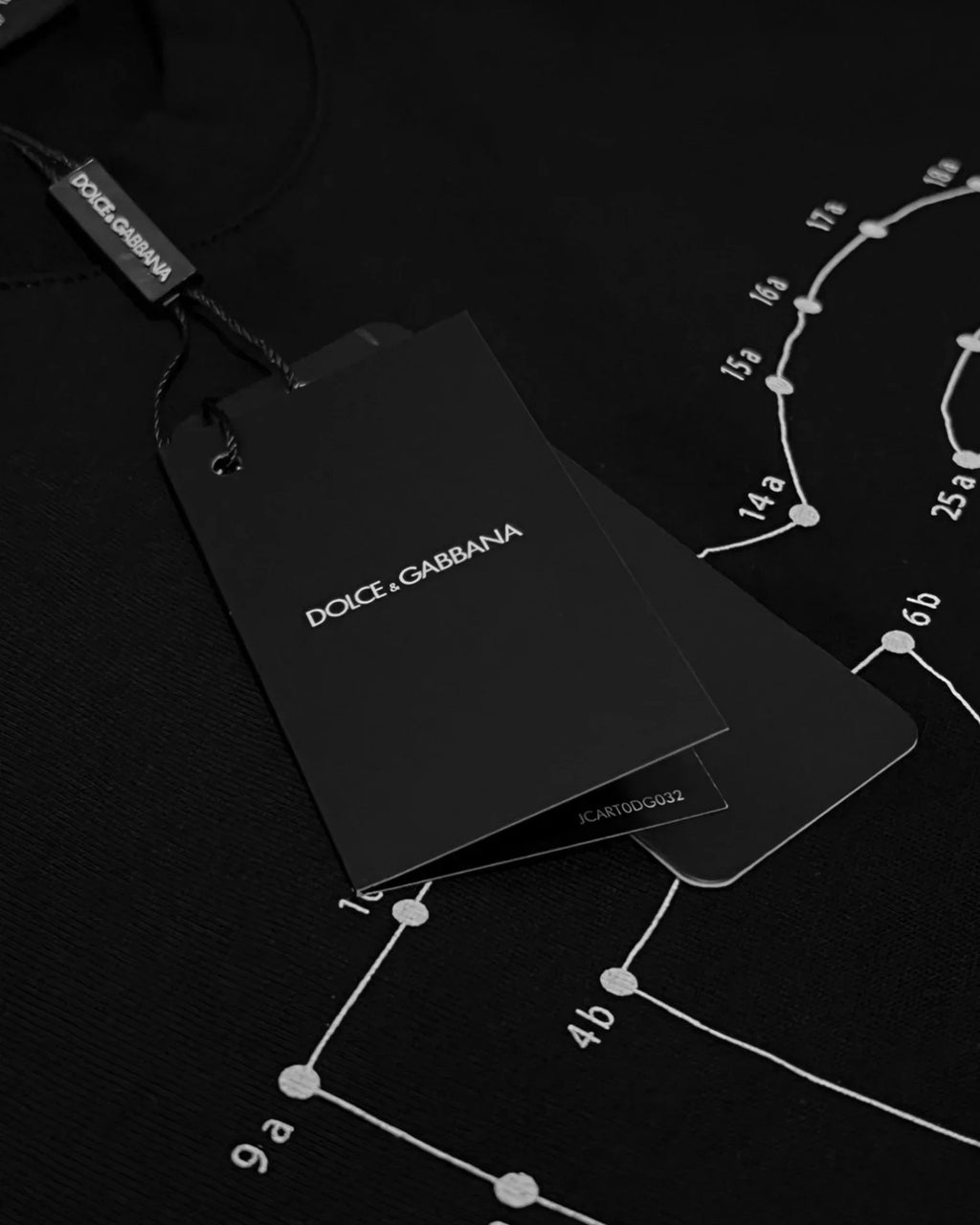 Dolce & Gabbana - Tričko s logem a tečkami - Černá
