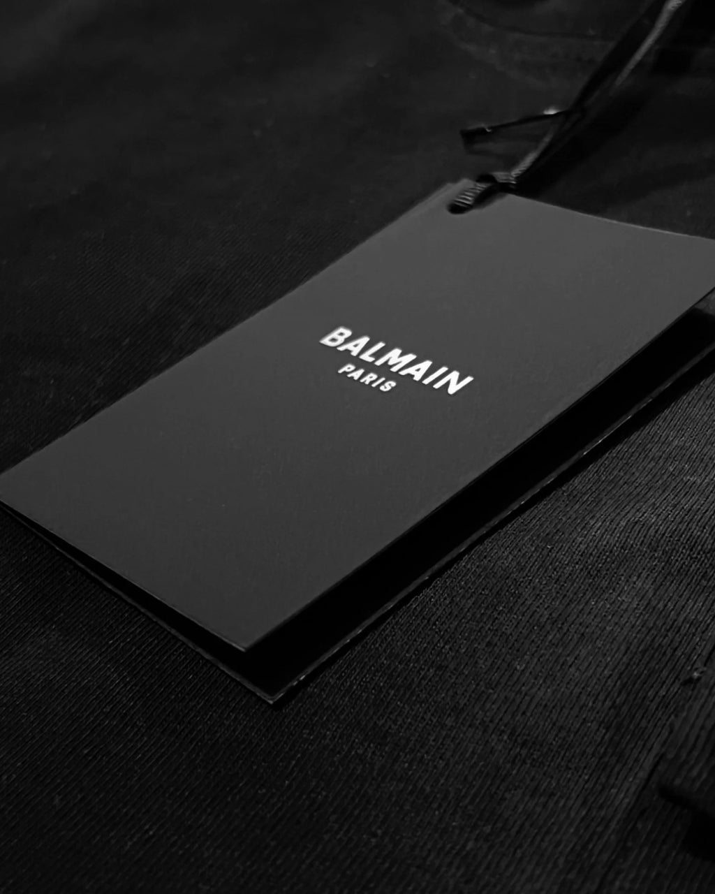 Balmain – Vyprané tričko s kapsou – Černé