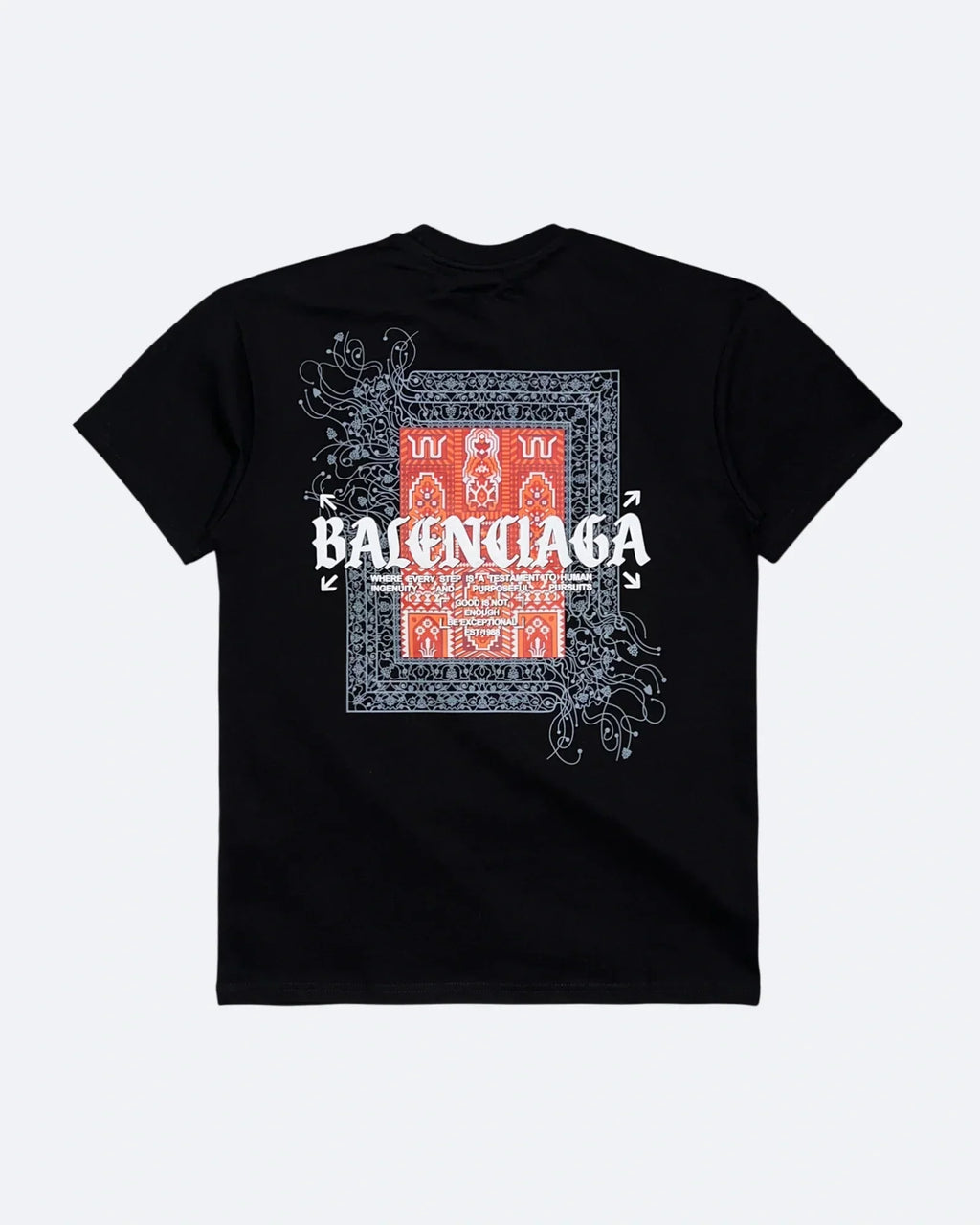Balenciaga - Tričko Red Bandana - Černé