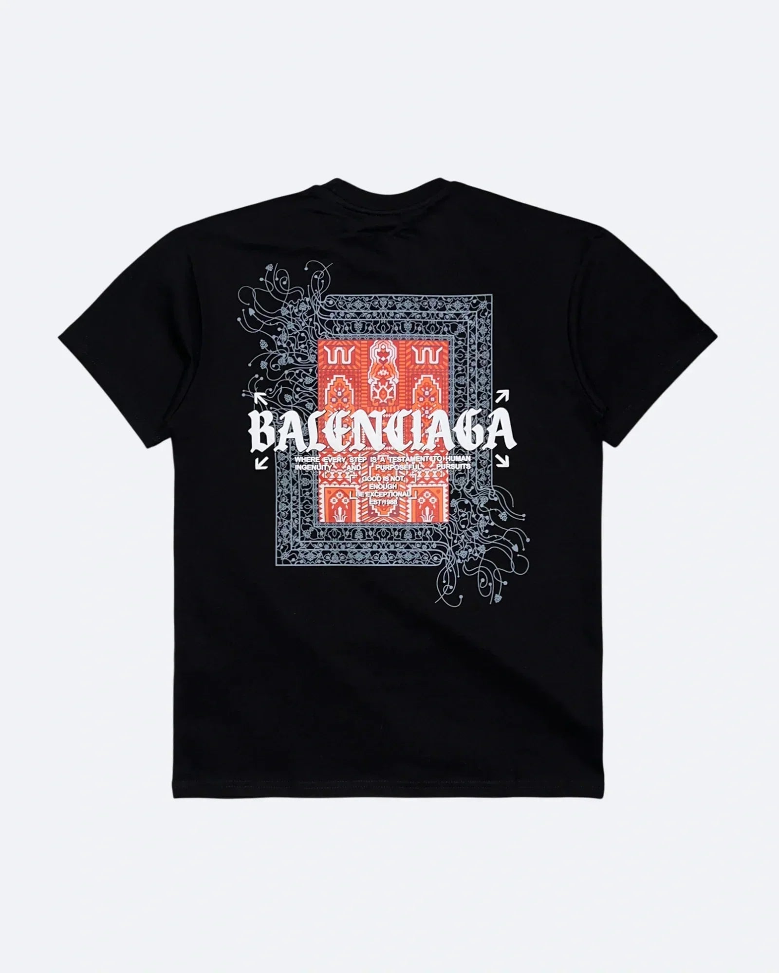 Balenciaga - Tričko Red Bandana - Černé