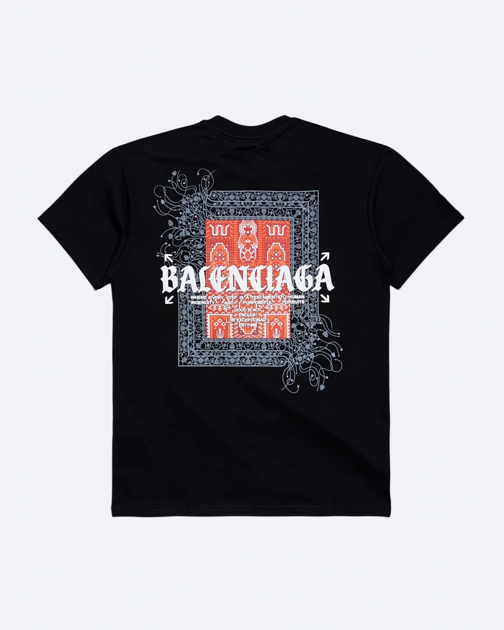 Balenciaga - Tričko Red Bandana - Černé