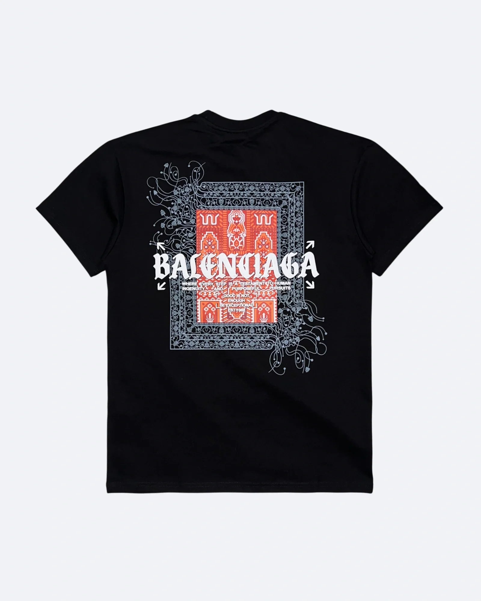 Balenciaga - Tričko Red Bandana - Černé