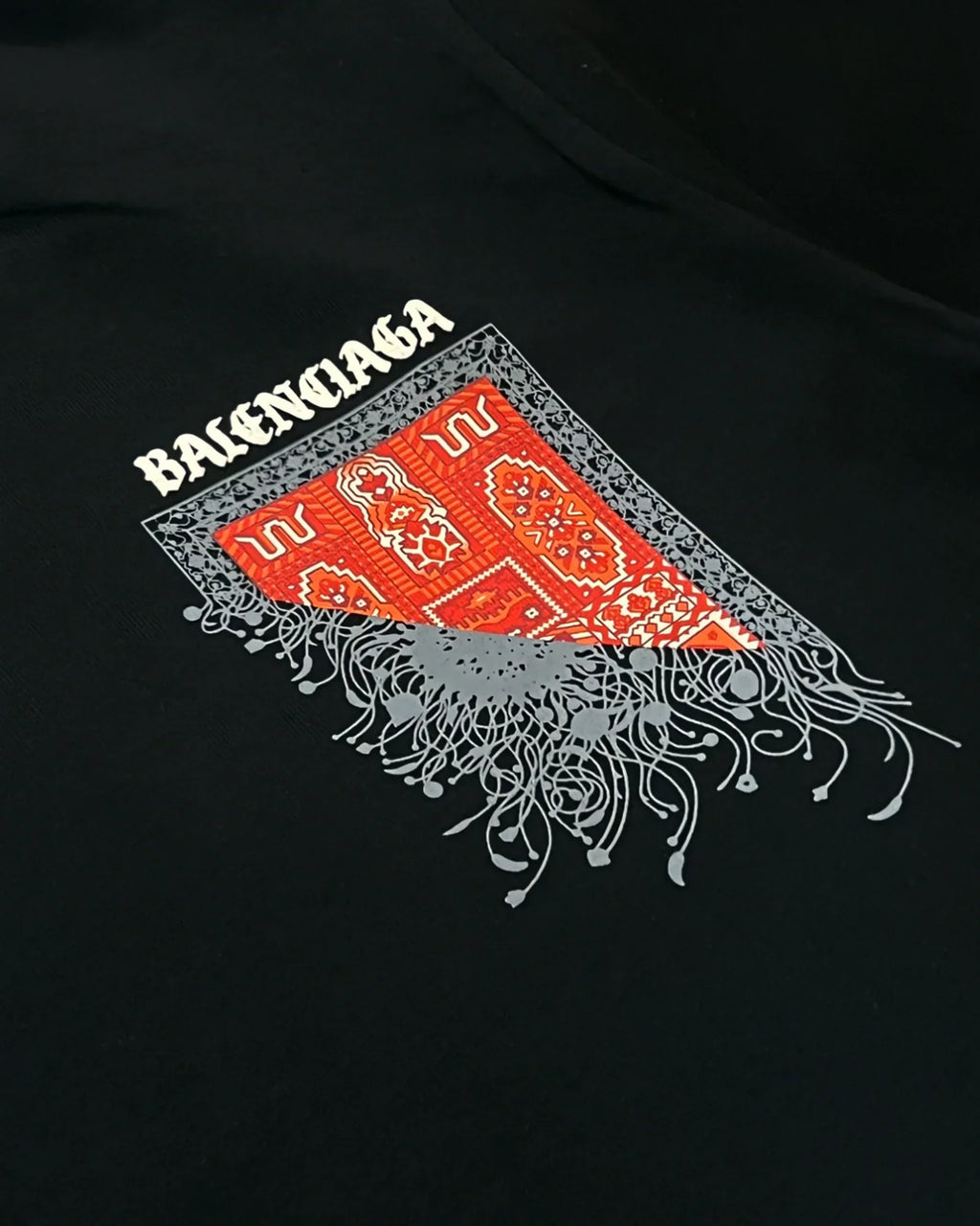 Balenciaga - Tričko Red Bandana - Černé