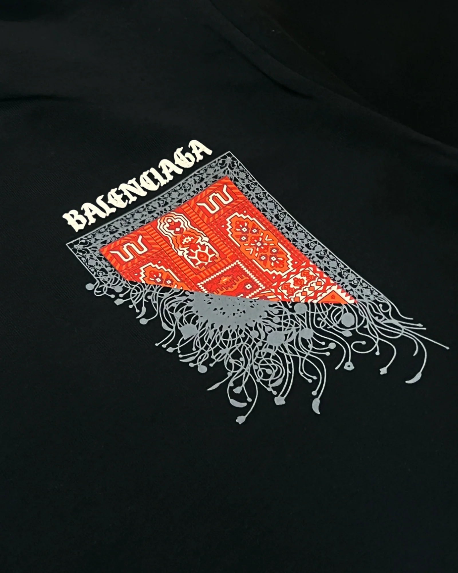 Balenciaga - Tričko Red Bandana - Černé
