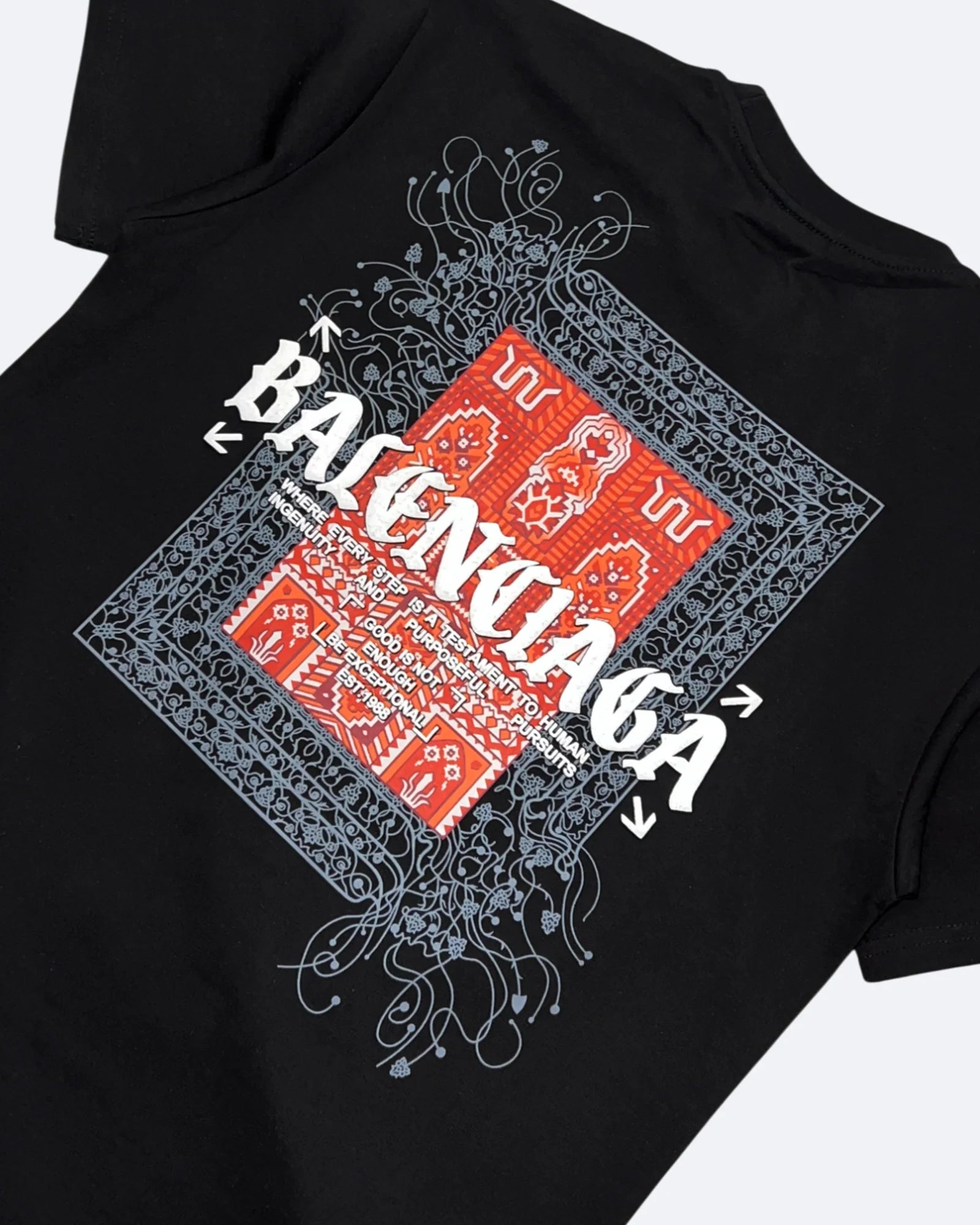 Balenciaga - Tričko Red Bandana - Černé