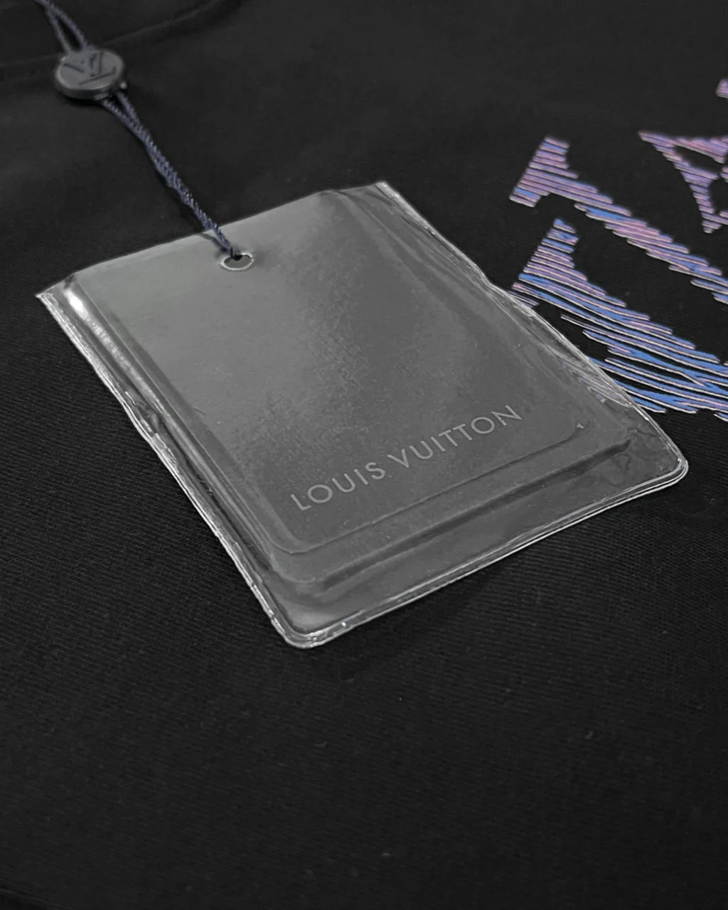 Louis Vuitton - tričko s logem Lovers Stripes - černé