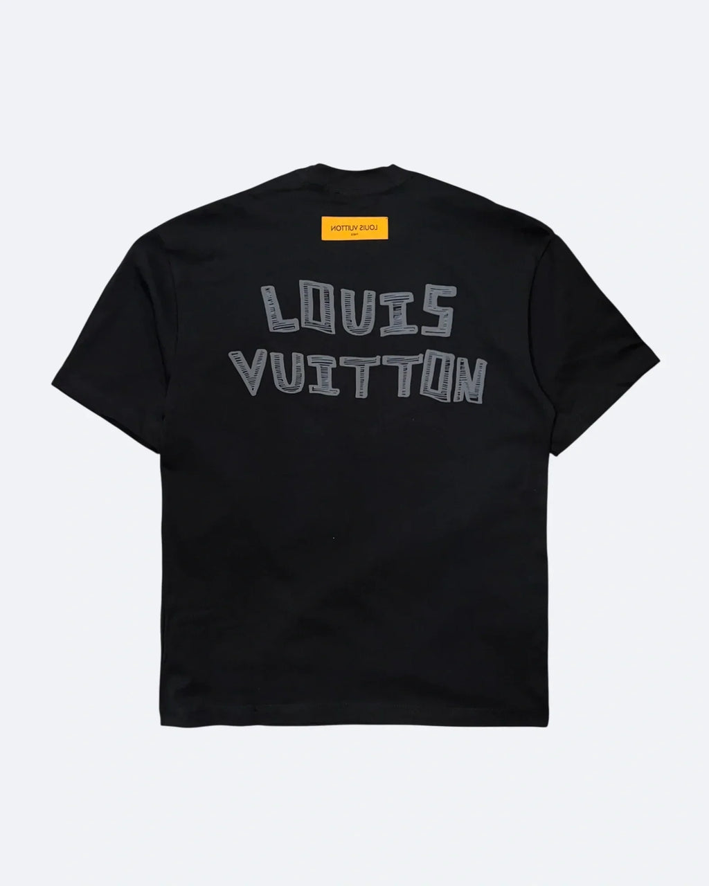 Louis Vuitton – Černé tričko s červenou kapsou