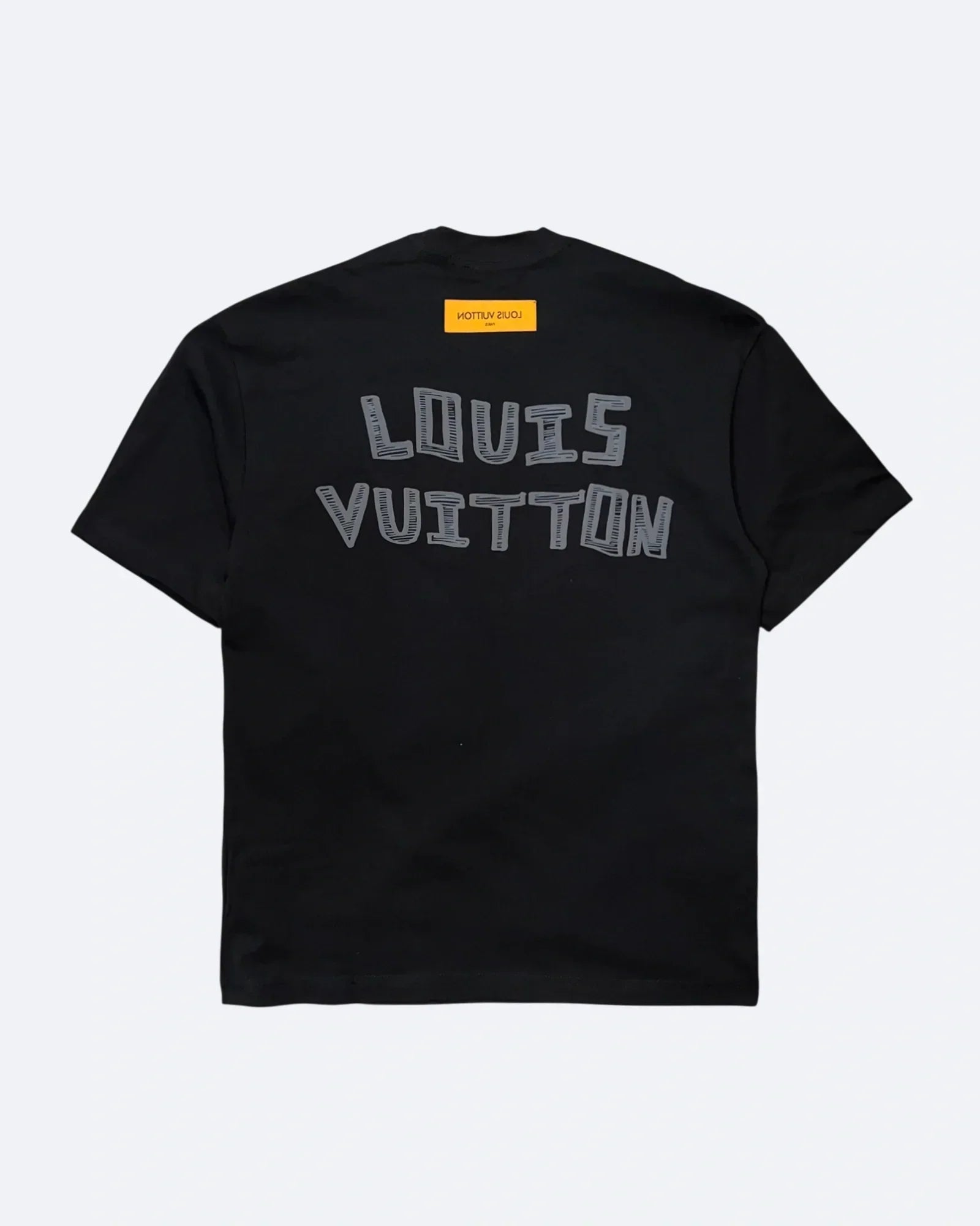 Louis Vuitton – Černé tričko s červenou kapsou