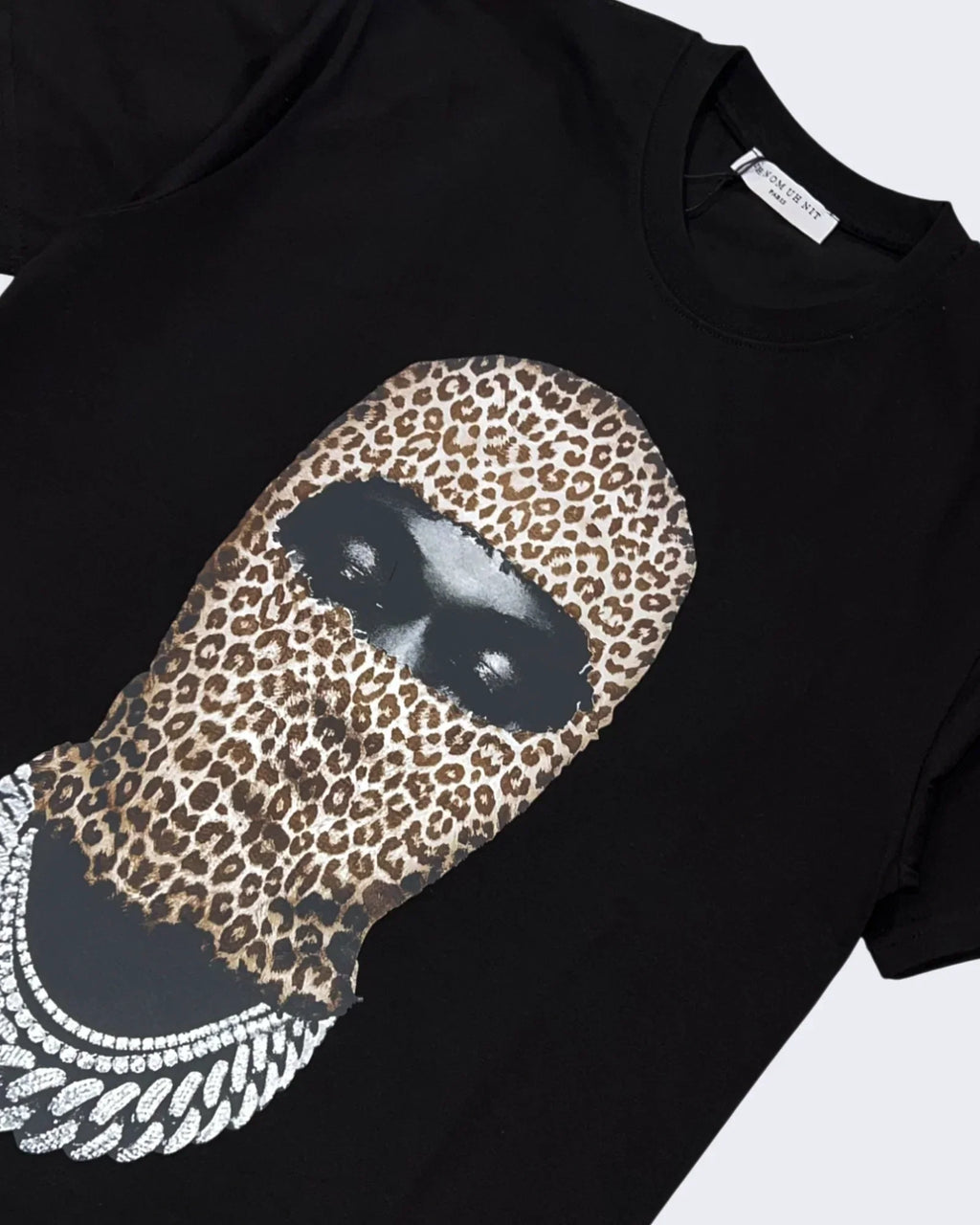 IH NOM UH NIT - Tričko Leopard Mask - Černá