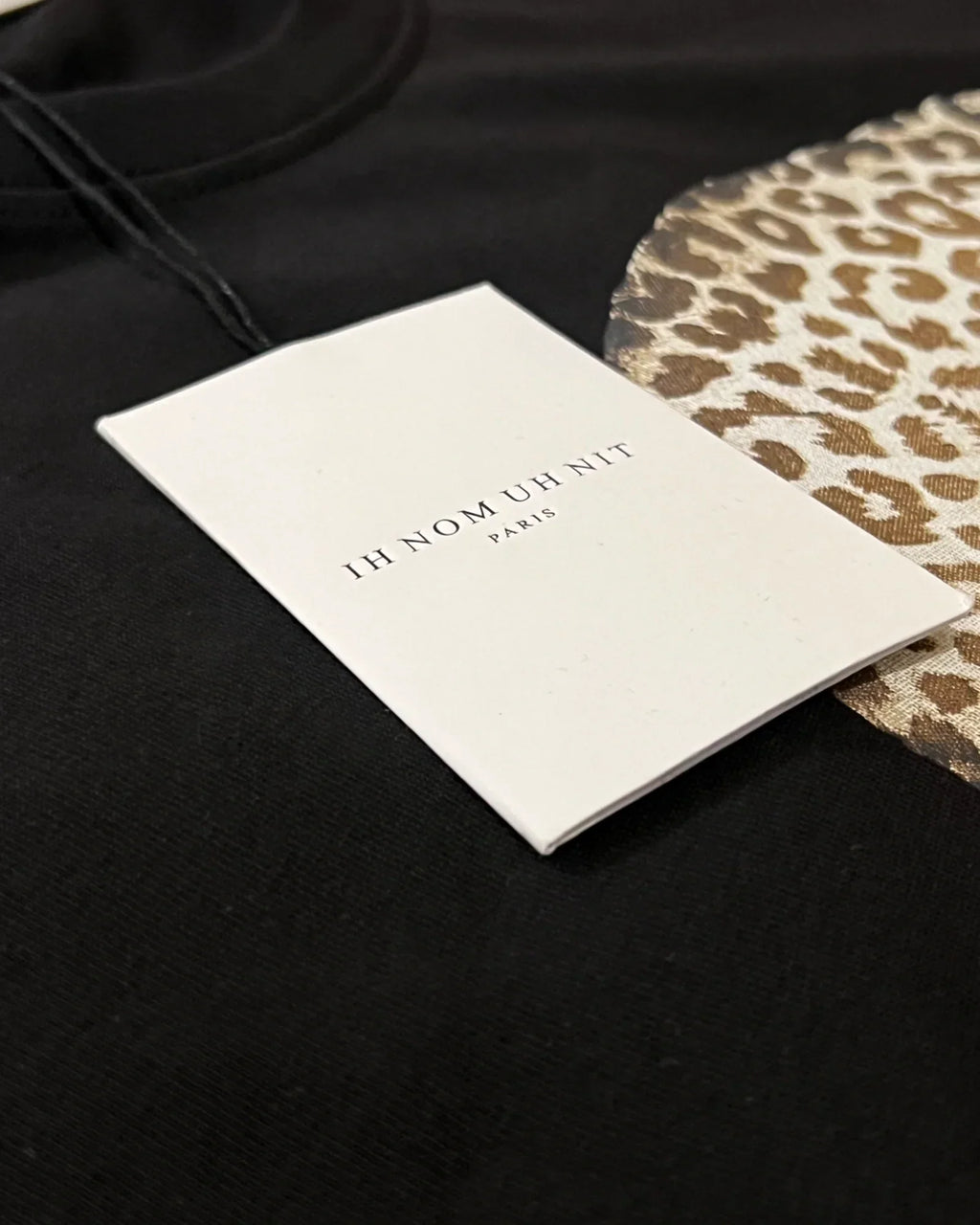 IH NOM UH NIT - Tričko Leopard Mask - Černá