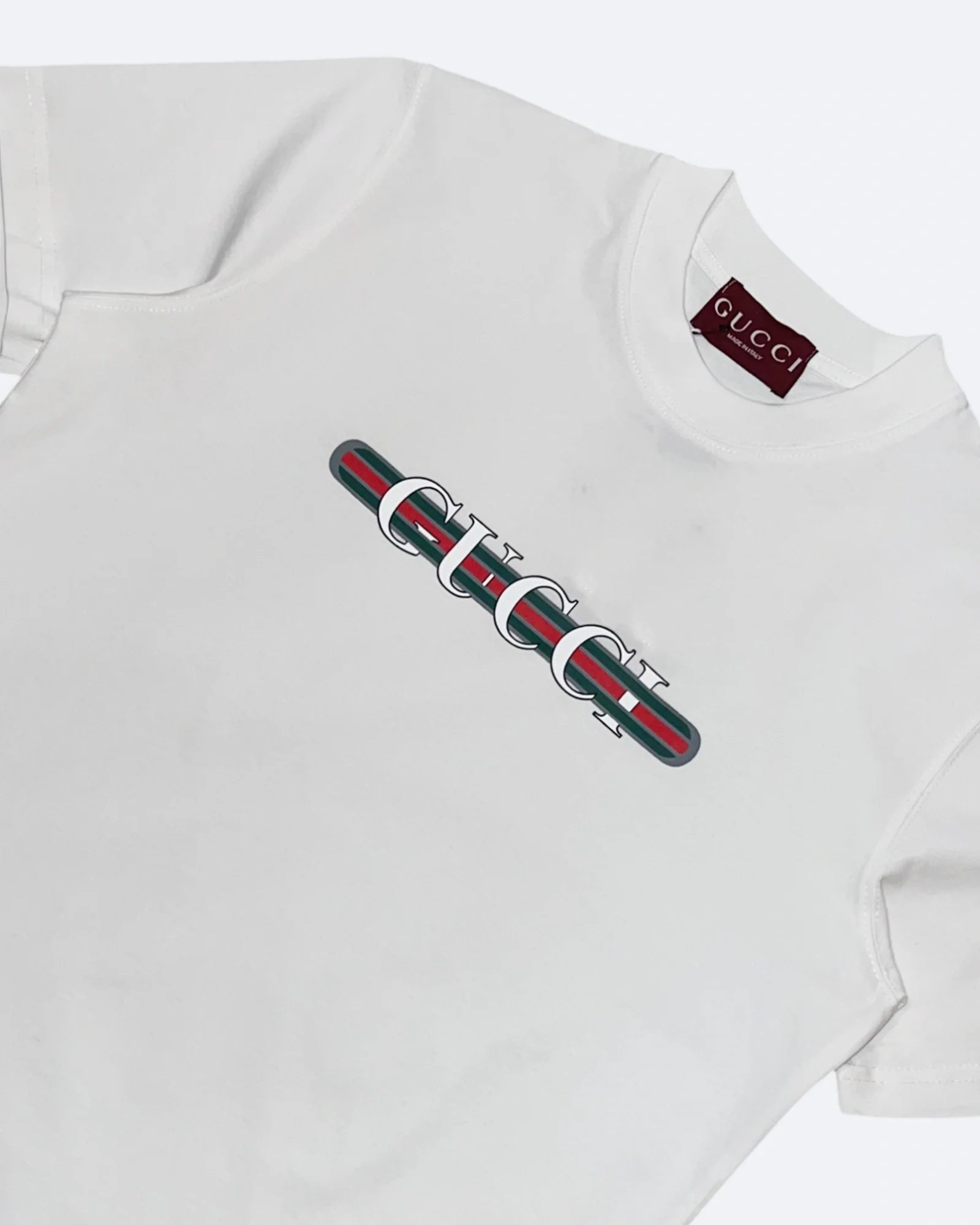 GC - Tričko s logem Stripe - Bílé