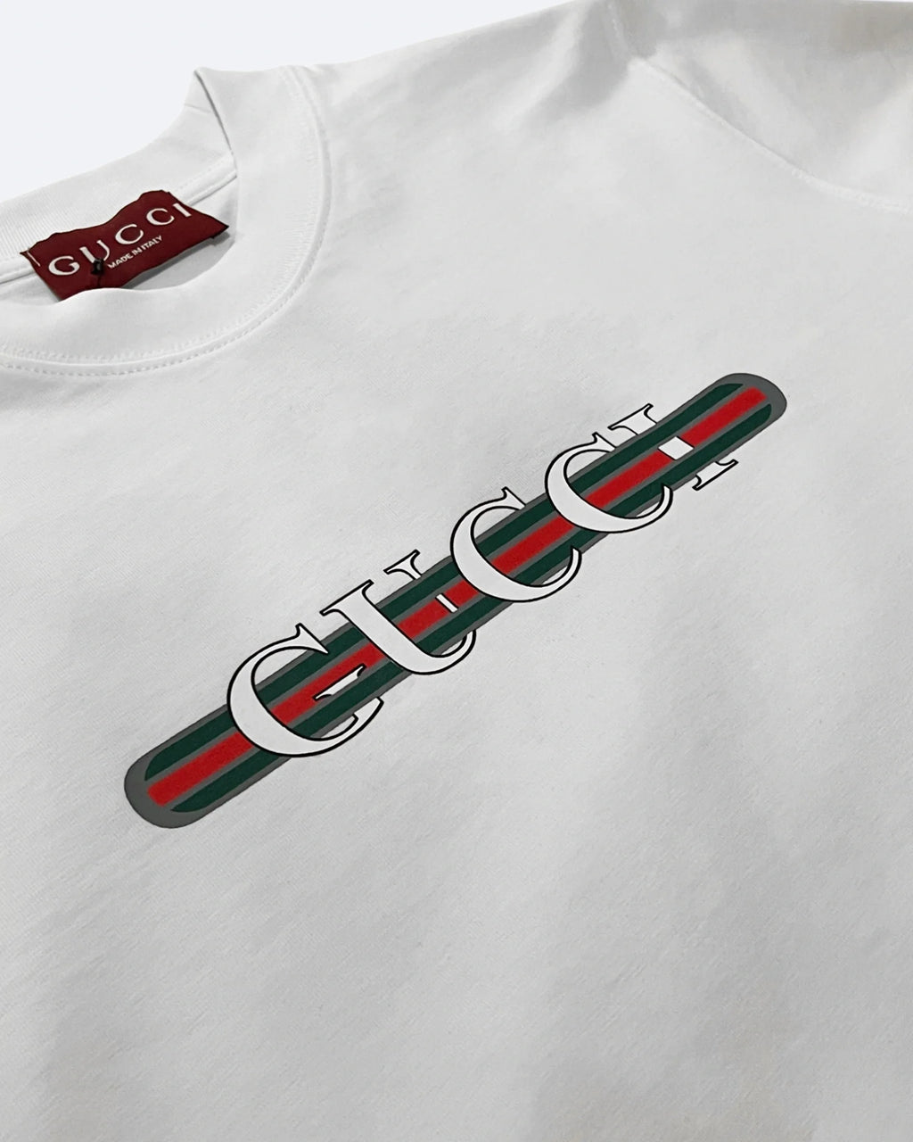 GC - Tričko s logem Stripe - Bílé