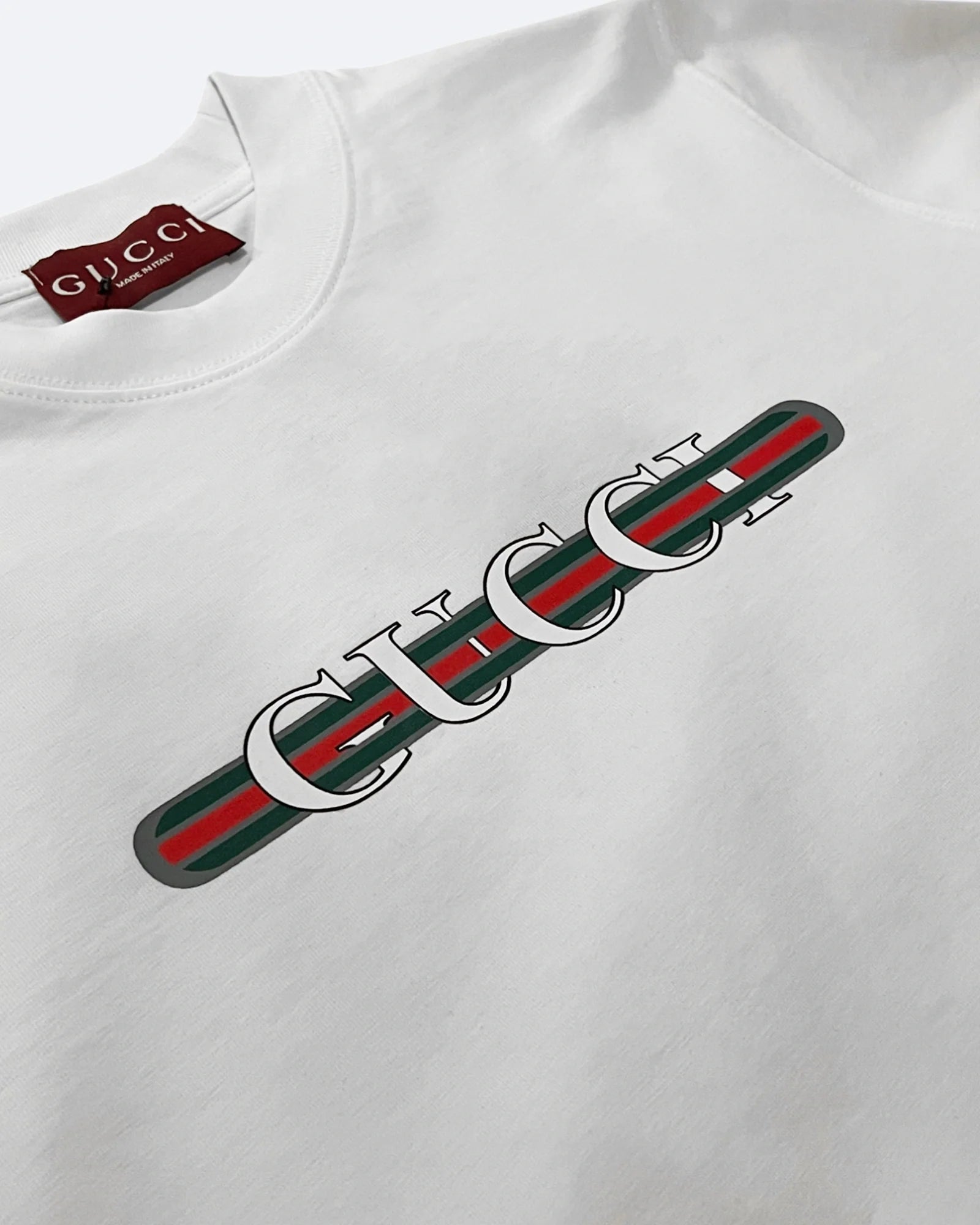 GC - Tričko s logem Stripe - Bílé