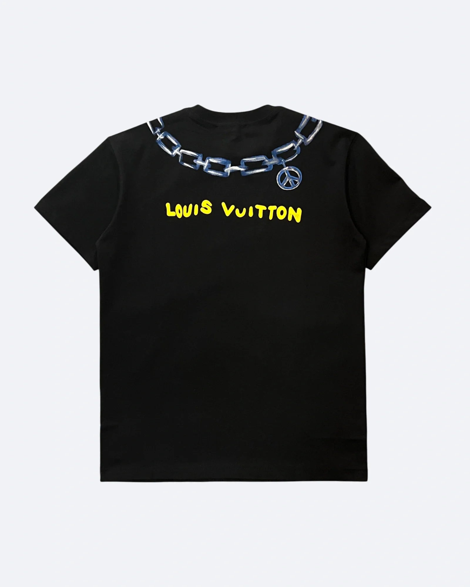 LVTN - Tričko s monogramovým řetězem - černé