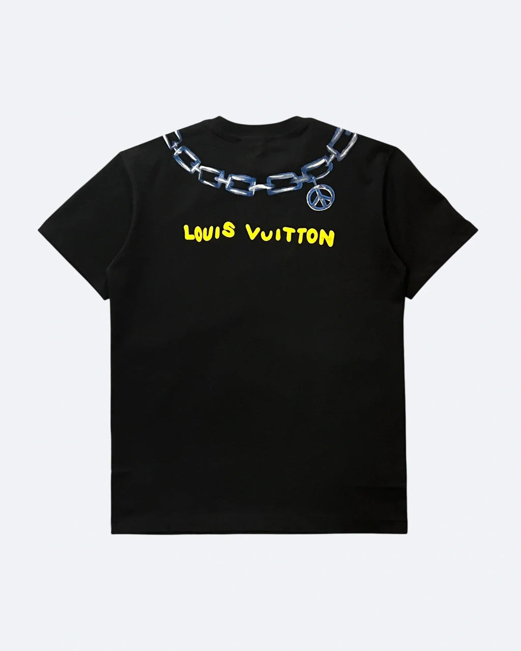 LVTN - Tričko s monogramovým řetězem - černé