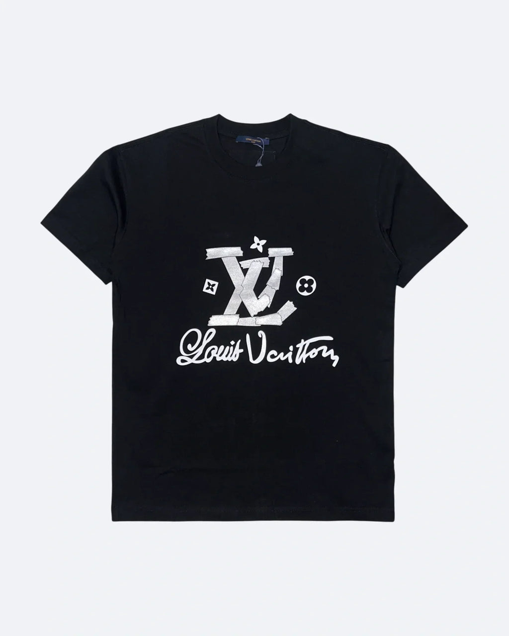 LVTN – Stříbrné tričko s monogramem – černé