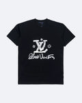 LVTN – Stříbrné tričko s monogramem – černé