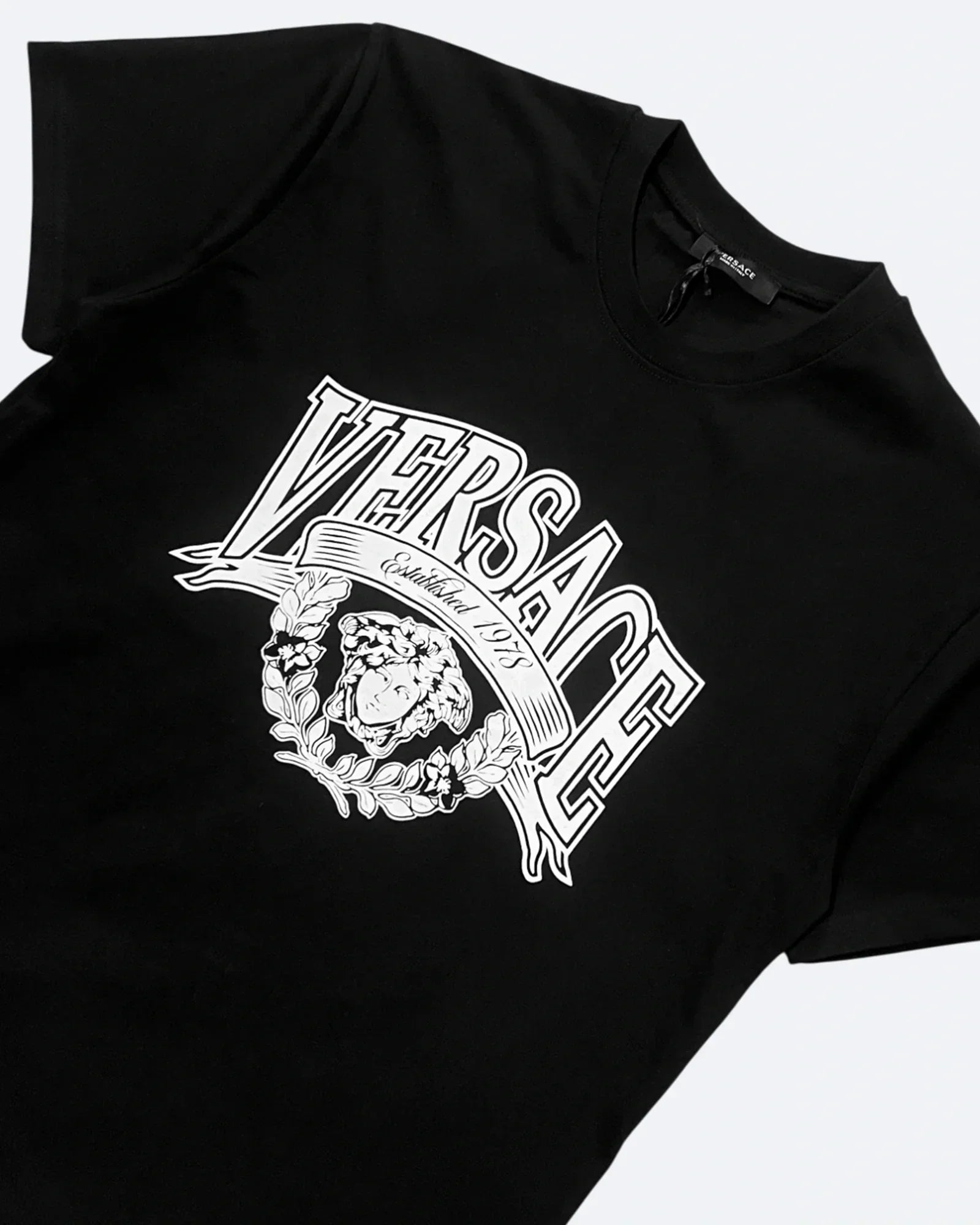 Versace - Tričko s logem Medusa Collage - černé