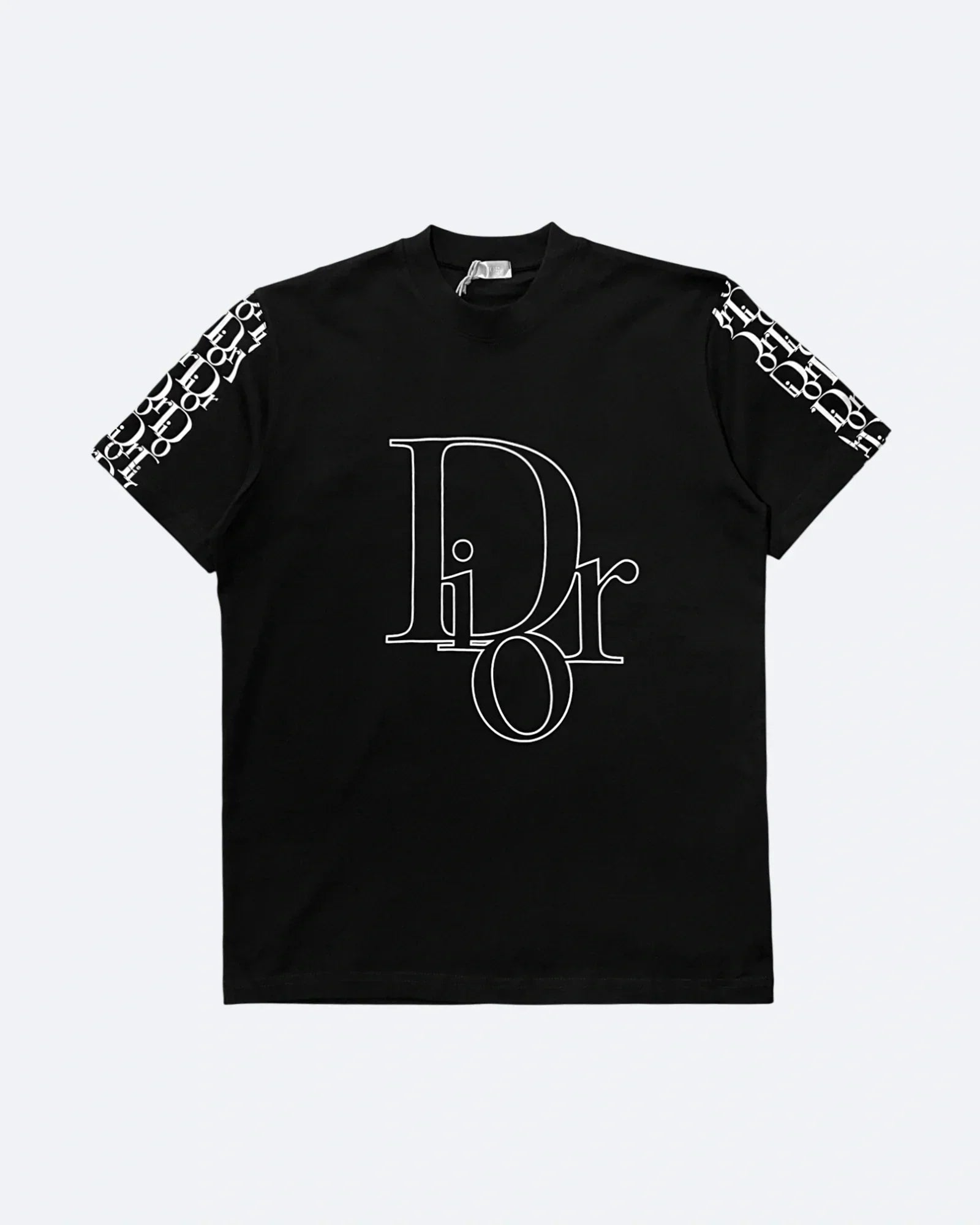 Dior - Tričko s obrysovým logem - Černé