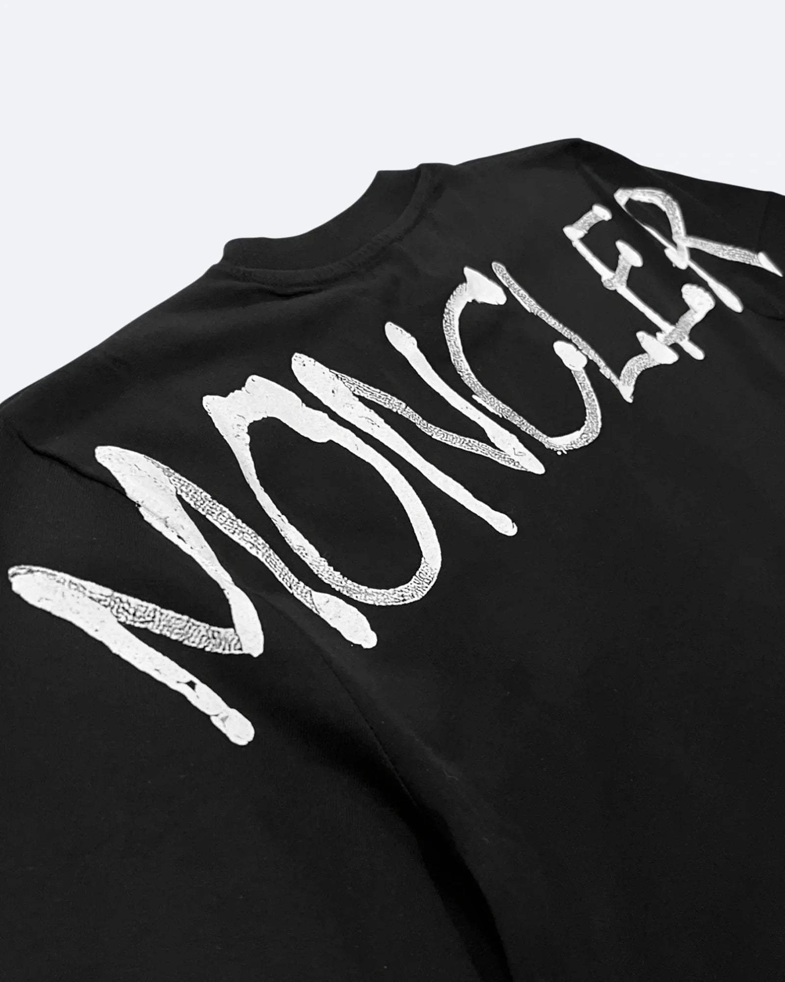 Moncler - Tričko s potiskem loga - černé