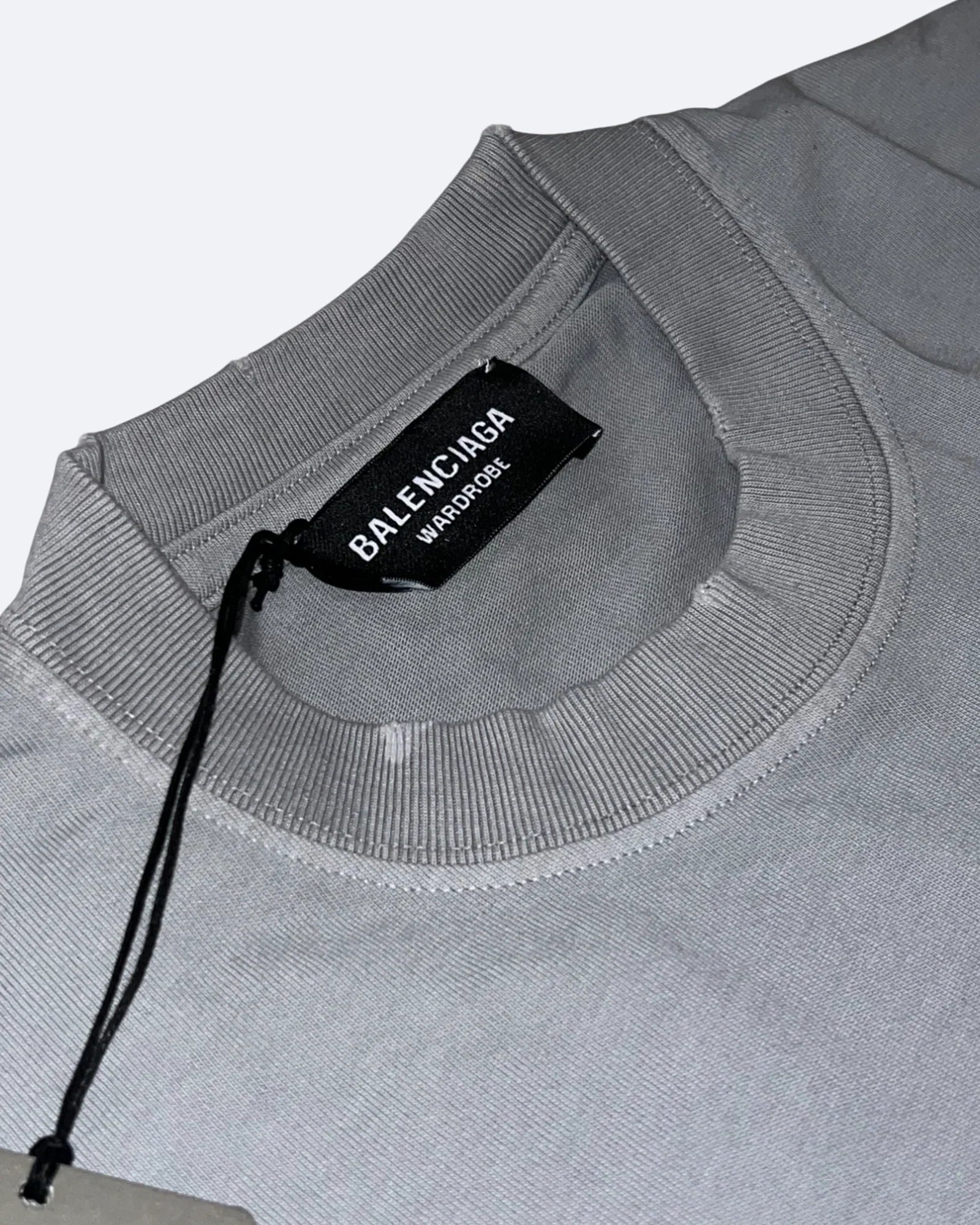 Balenciaga - Průhledné tričko s páskou - Šedá