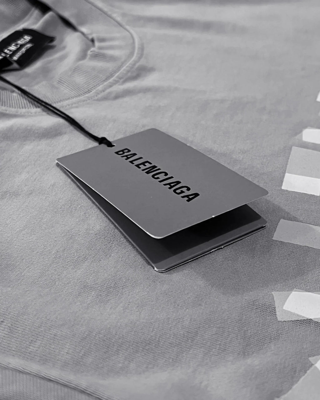Balenciaga - Průhledné tričko s páskou - Šedá