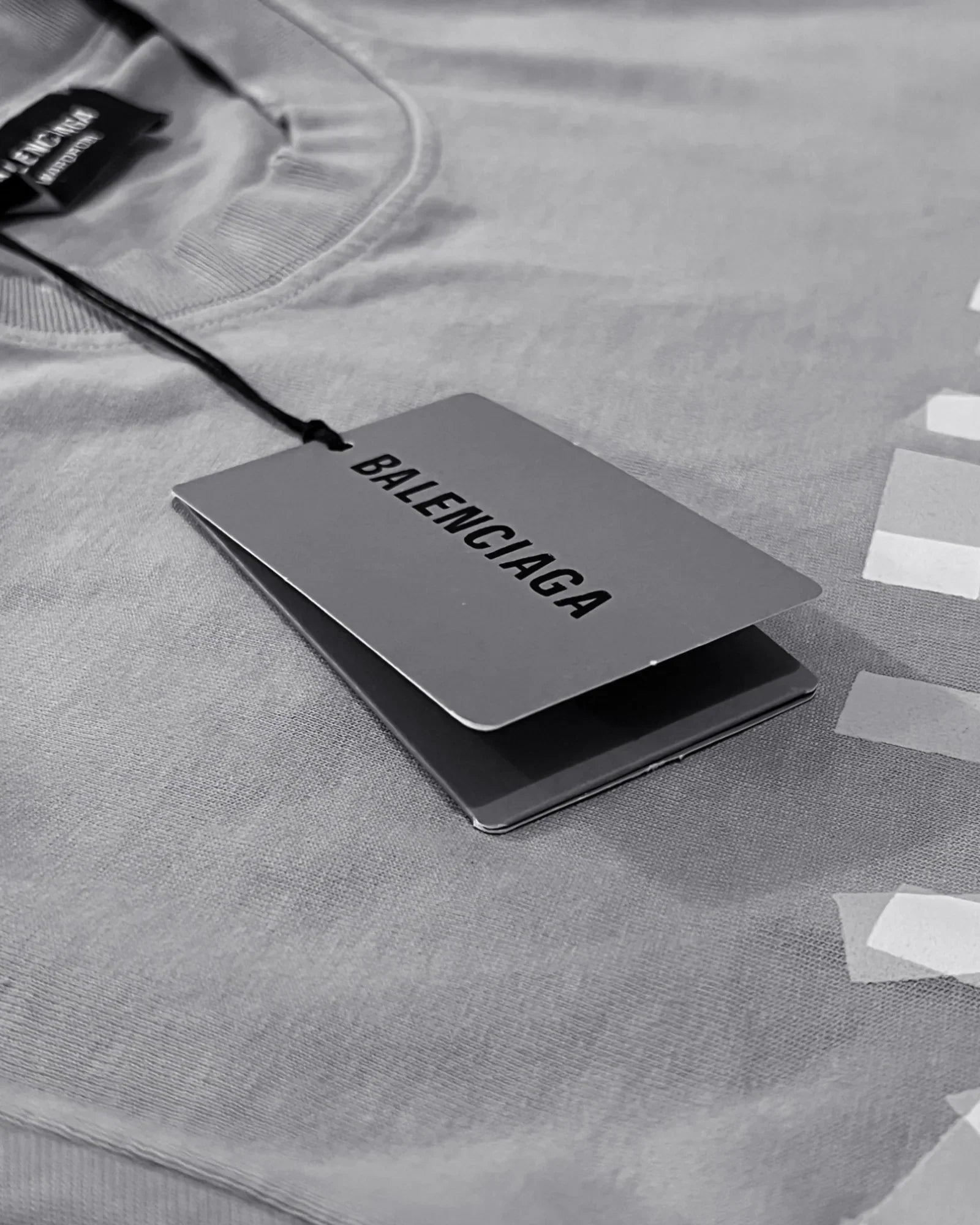 Balenciaga - Průhledné tričko s páskou - Šedá