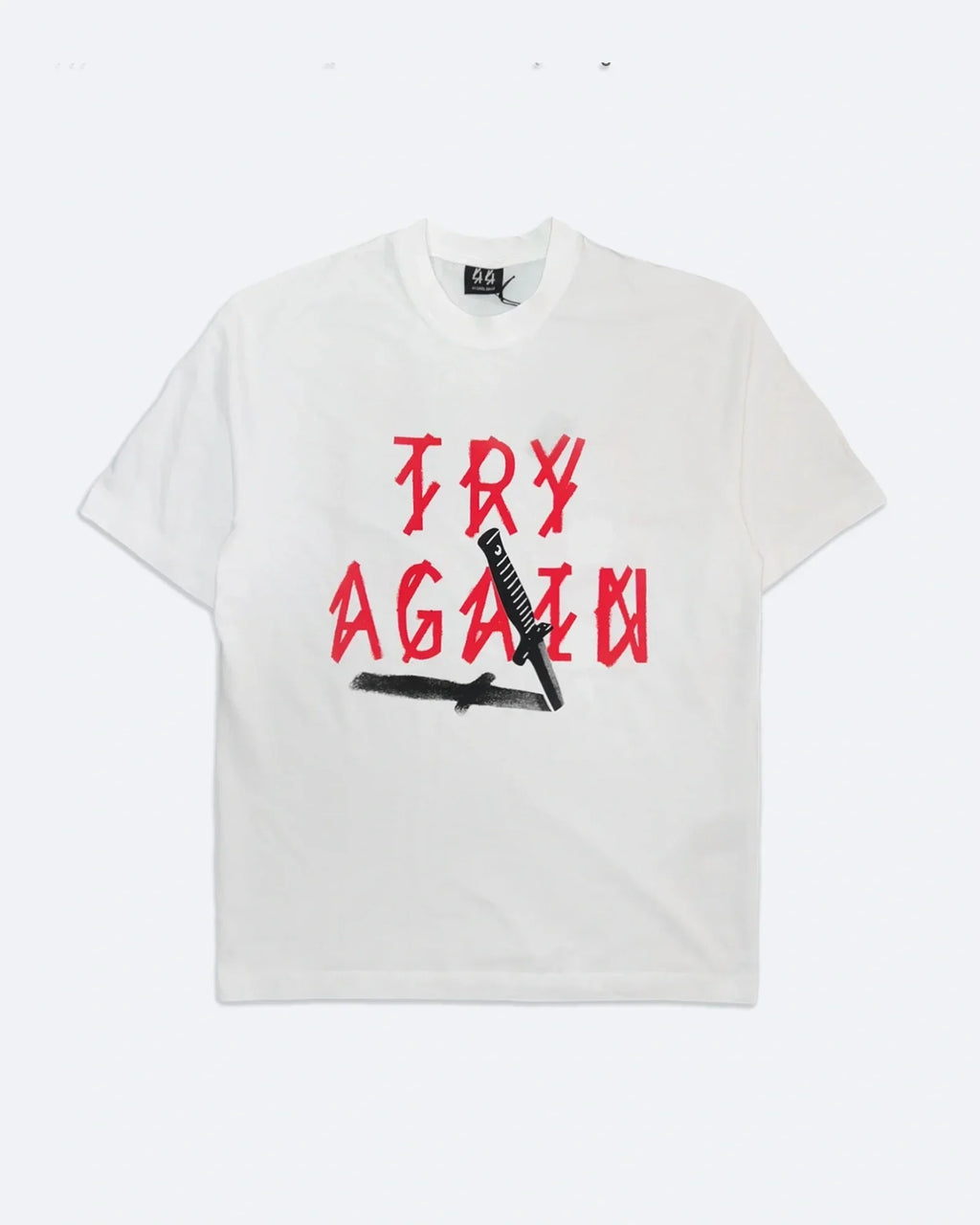 44 Label Group - Tričko Try Again - bílé