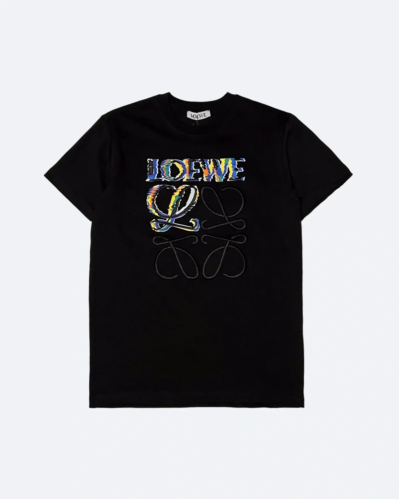 Loewe – tričko s vyšívaným logem Color Leak – černé