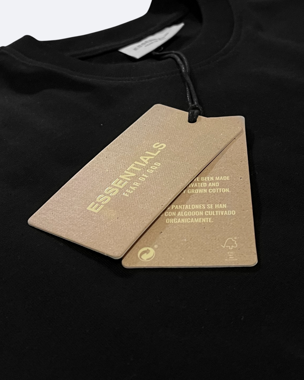 Fear Of God - Essentials Classic Logo Tričko - Černé