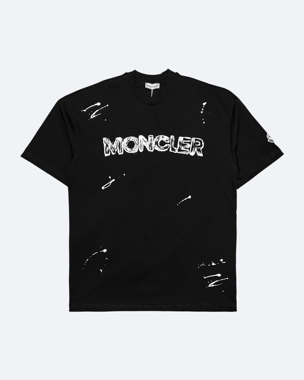 Moncler - Tričko s nakresleným logem - černé