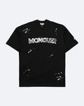 Moncler - Tričko s nakresleným logem - černé