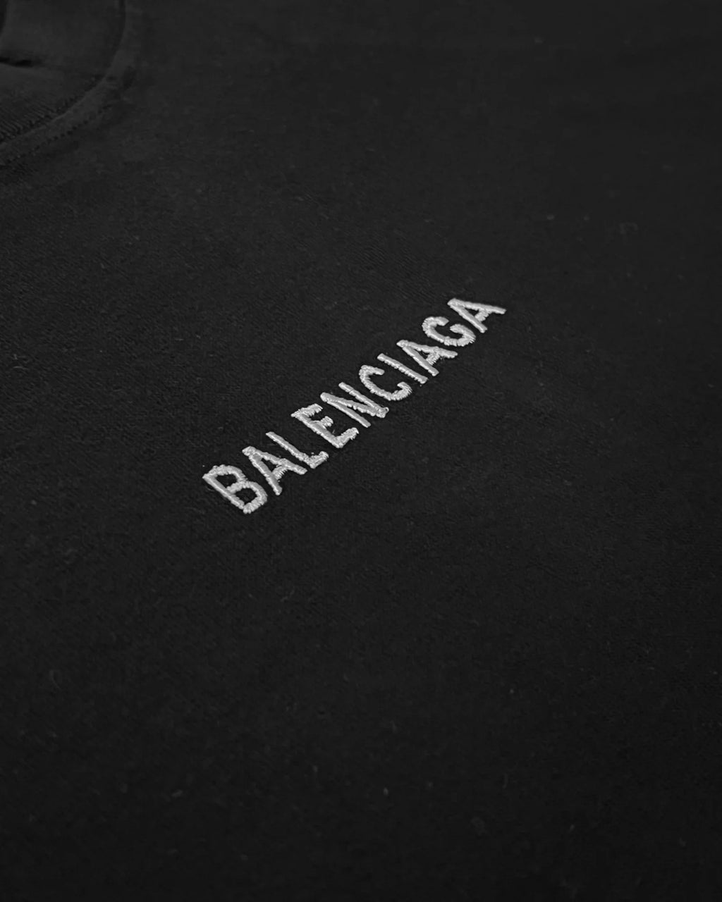 Balenciaga - Tričko s vyšitým logem - Černé