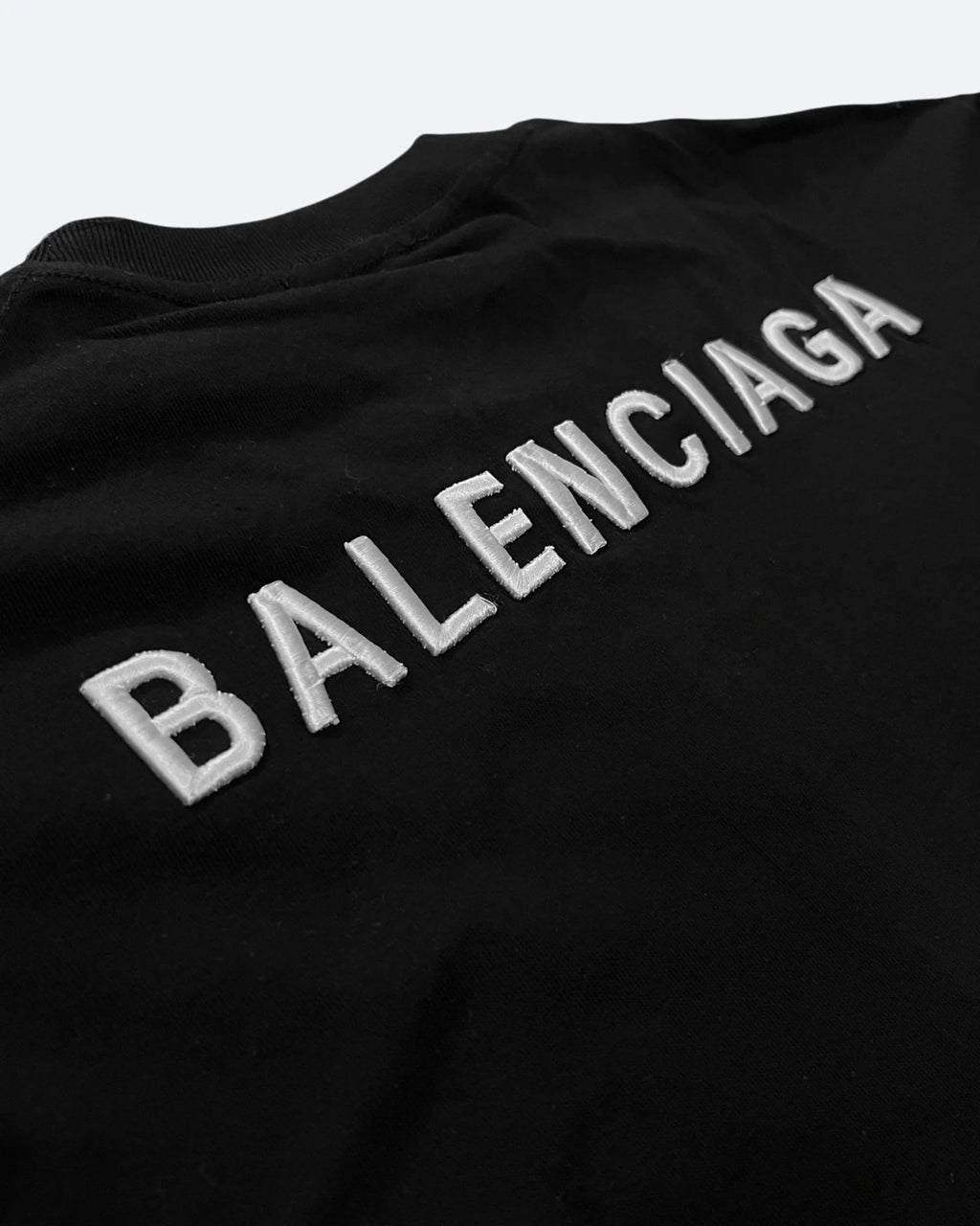 Balenciaga - Tričko s vyšitým logem - Černé
