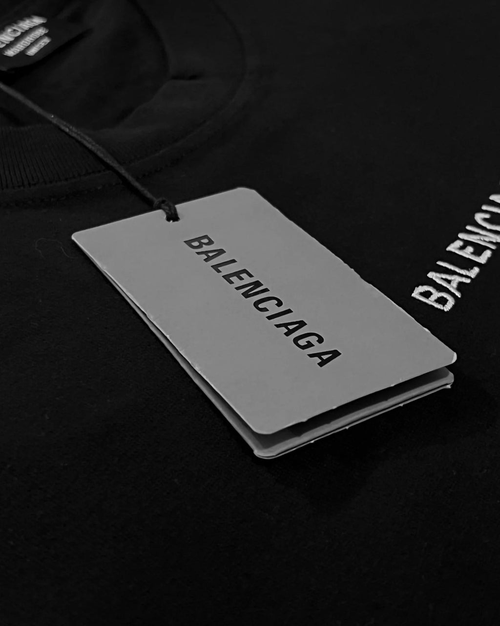 Balenciaga - Tričko s vyšitým logem - Černé