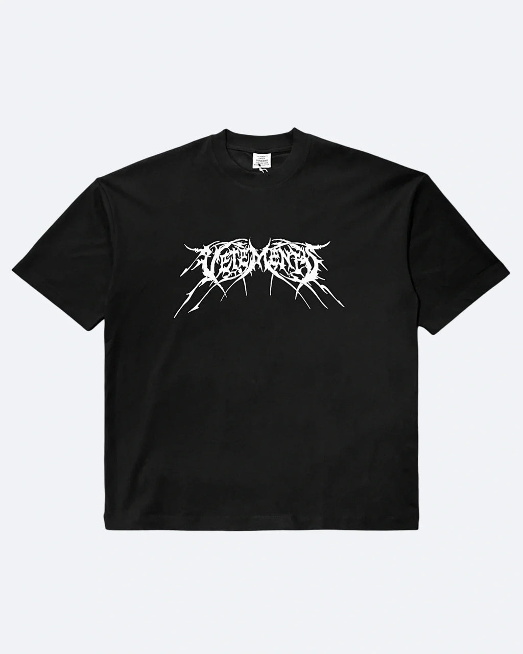 Vetements - tričko s kovovým logem - černé