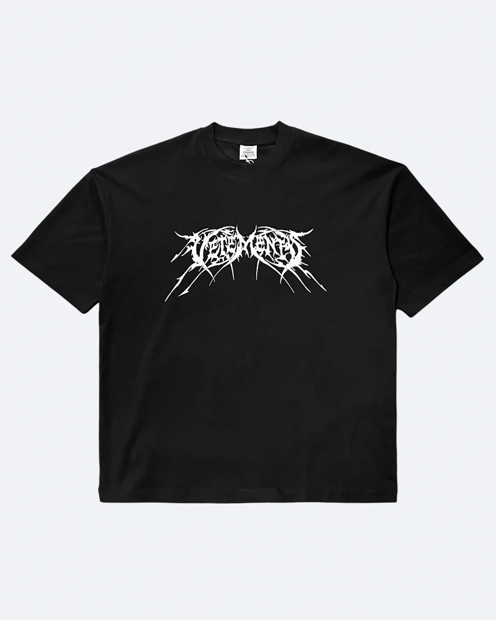 Vetements - tričko s kovovým logem - černé