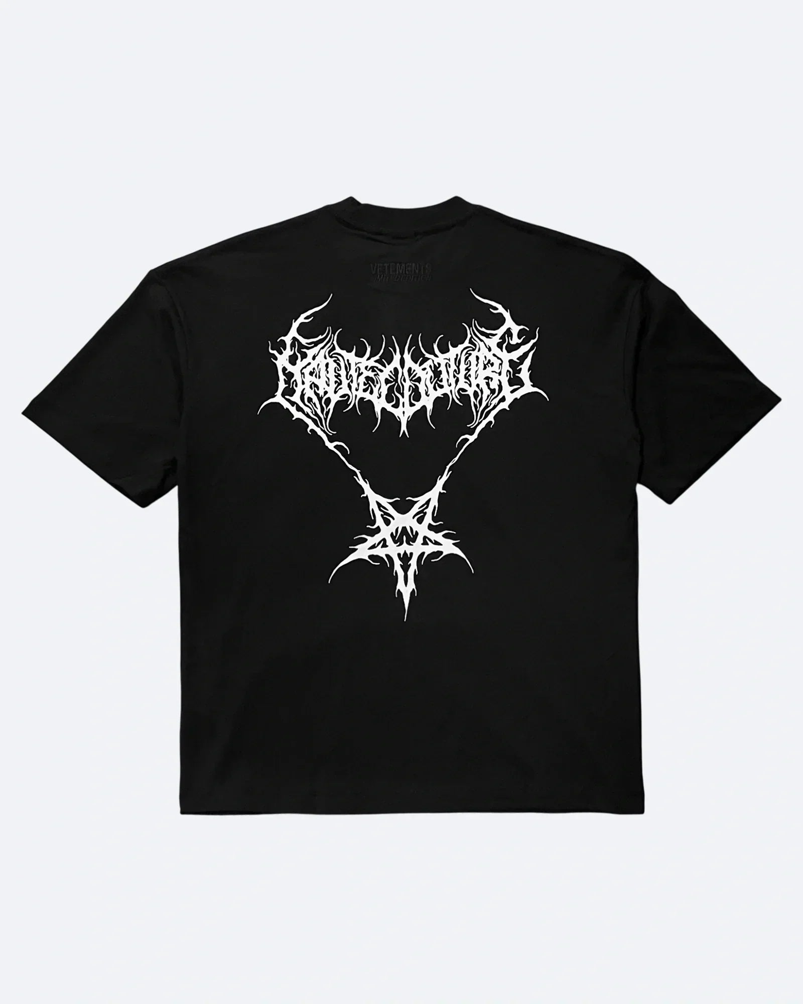 Vetements - tričko s kovovým logem - černé