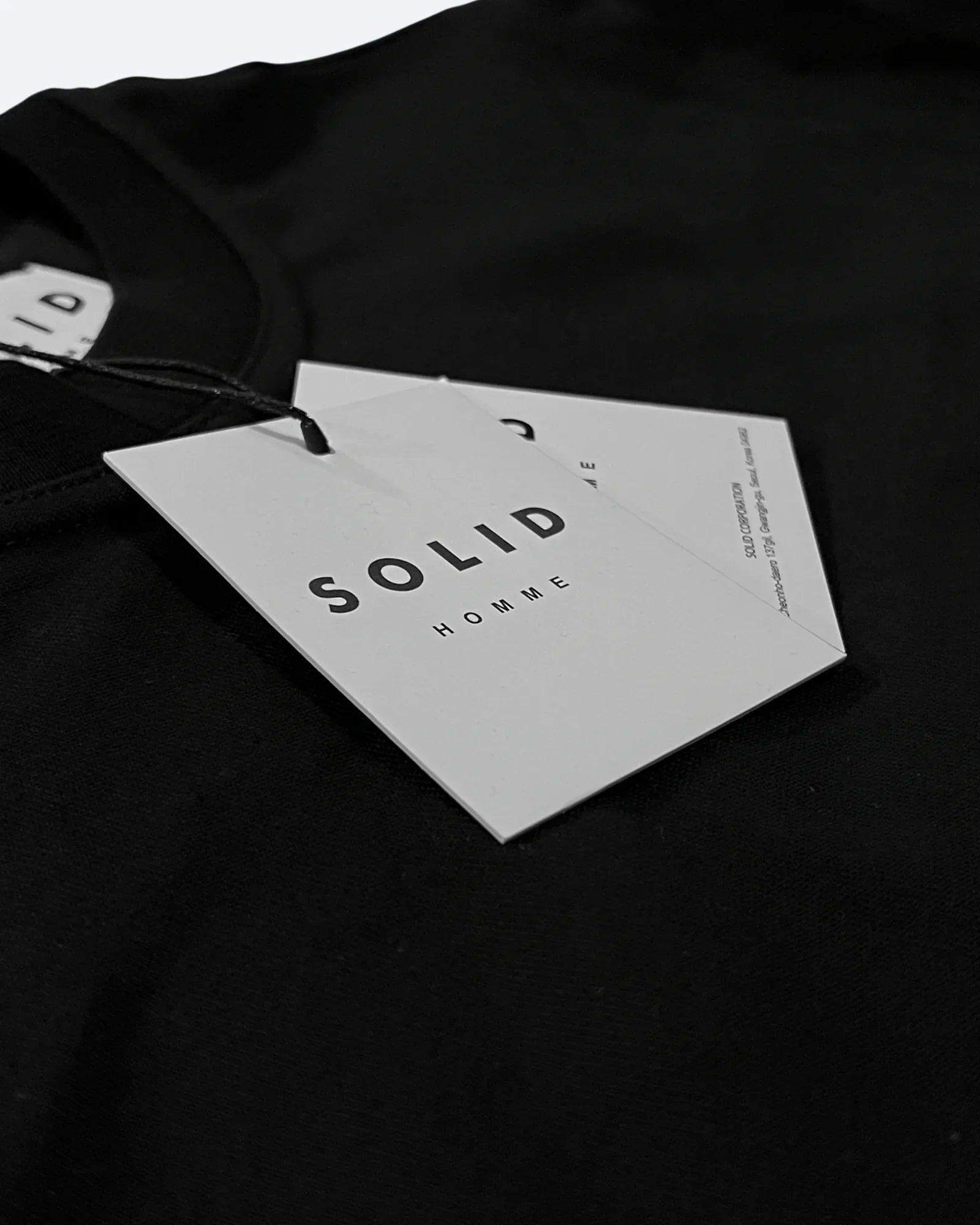 Solid Homme - tričko s kapsou - černé