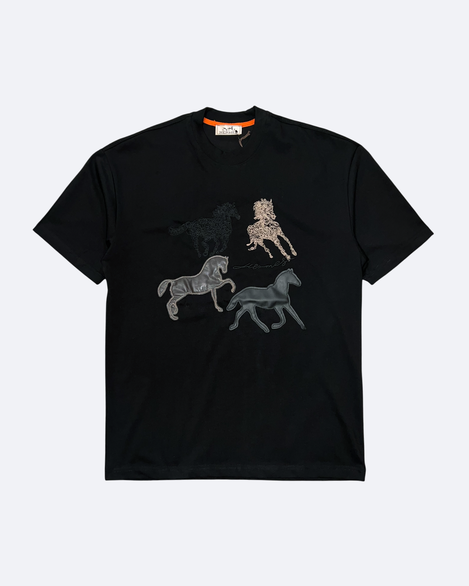 Hermes - Tričko Horse Couture - Černé