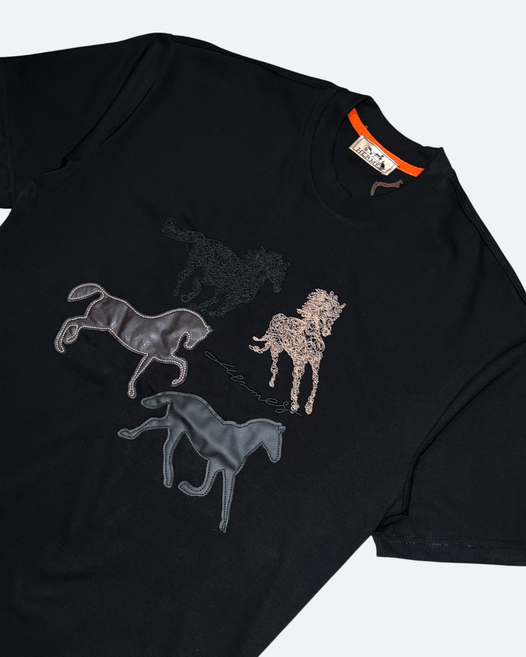Hermes - Tričko Horse Couture - Černé