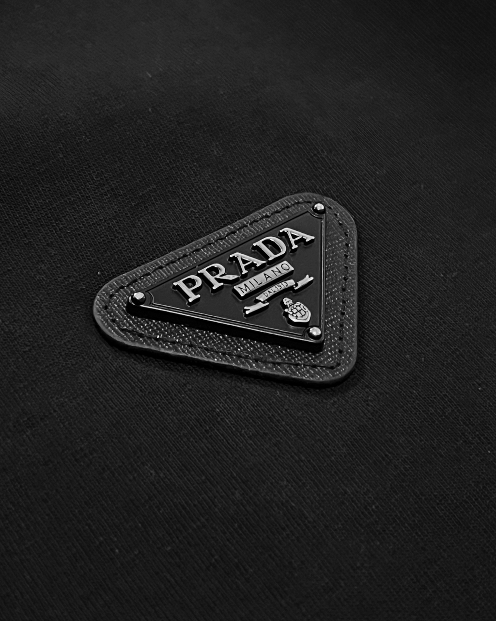 Prada - Tričko s logem v černé barvě – černá
