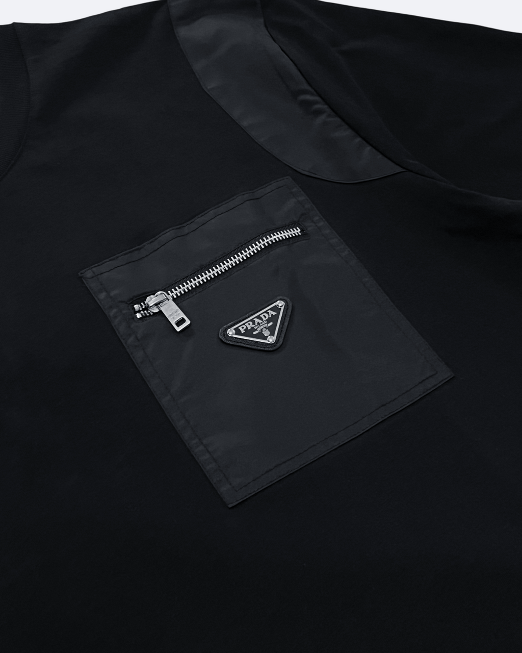 Prada – Tričko Concept Pocket Logo – černé