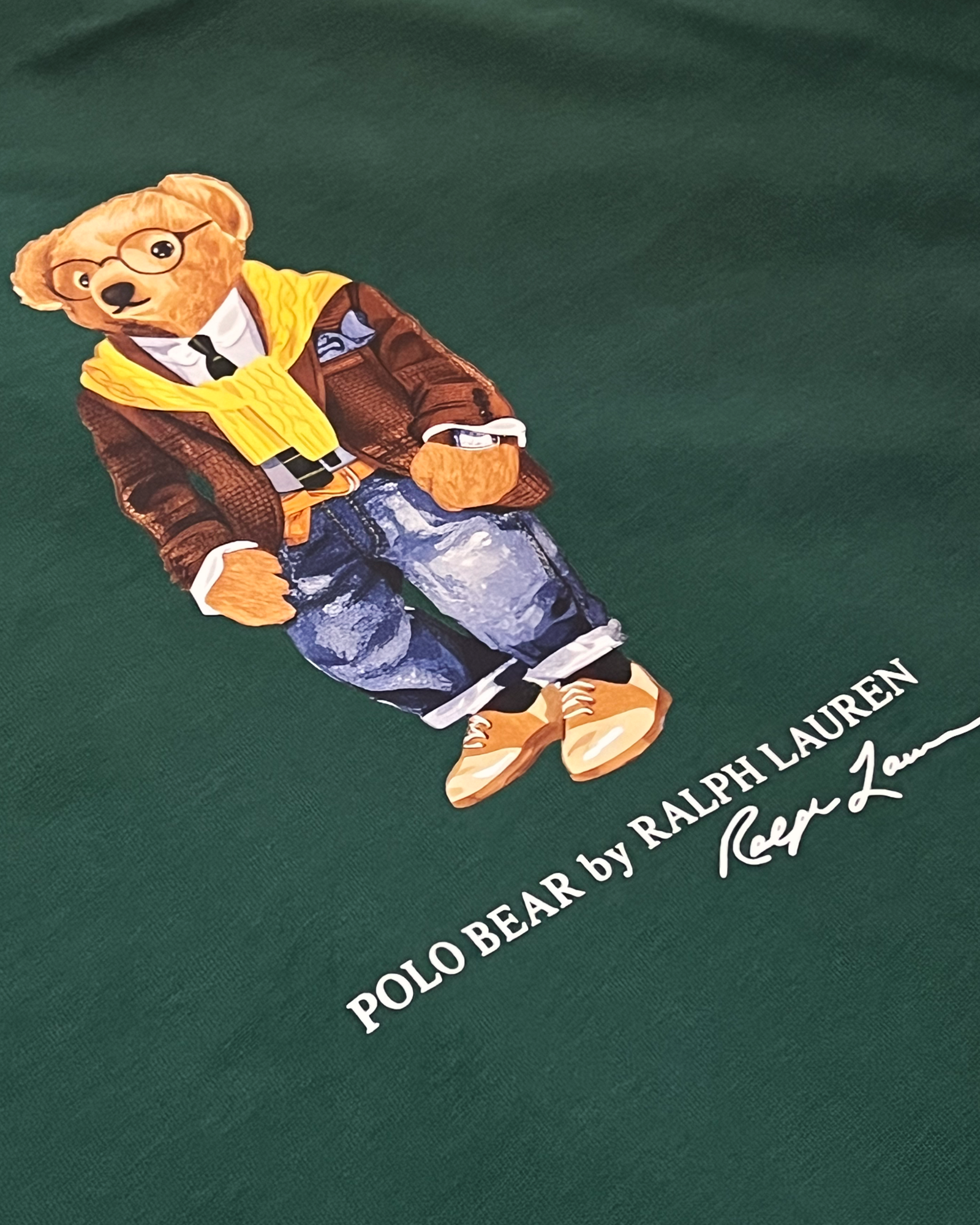 Ralph Lauren - ležérní tričko Bear - zelené
