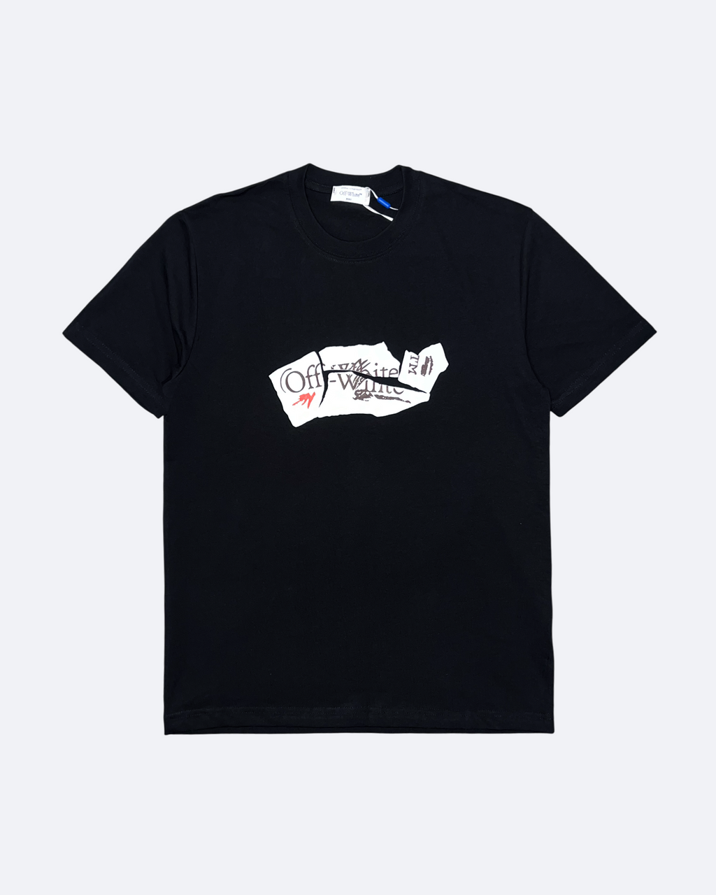 Off-White - Tričko s grafikou Paper Arrow - černé