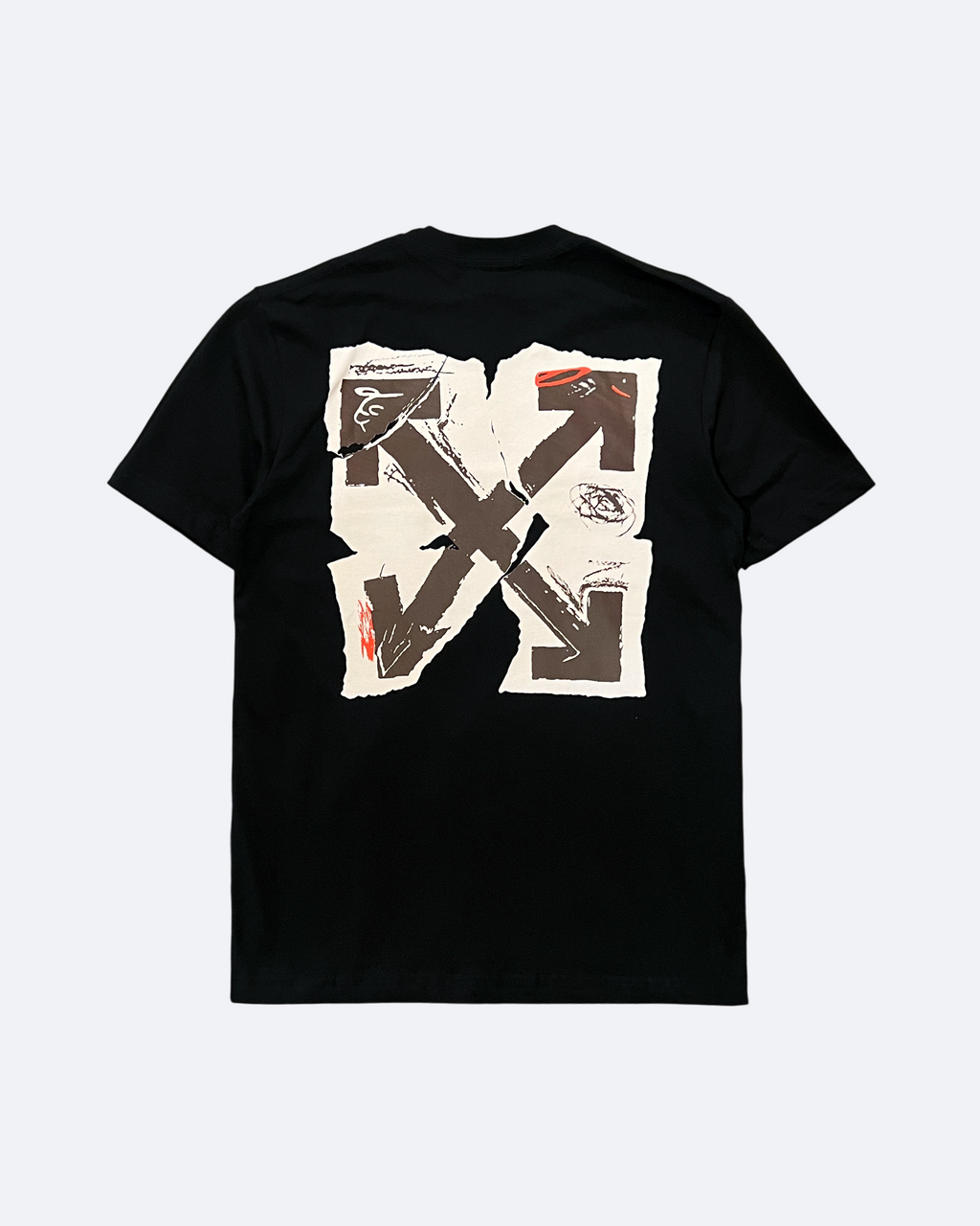 Off-White - Tričko s grafikou Paper Arrow - černé