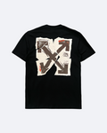 Off-White - Tričko s grafikou Paper Arrow - černé