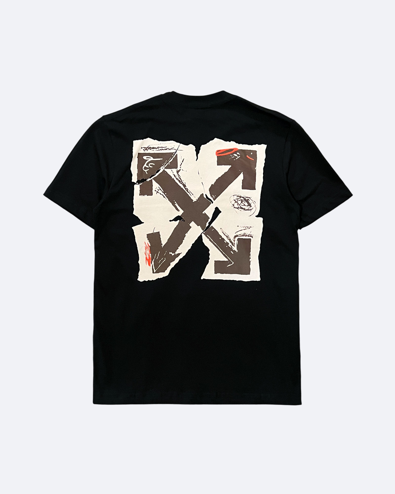 Off-White - Tričko s grafikou Paper Arrow - černé