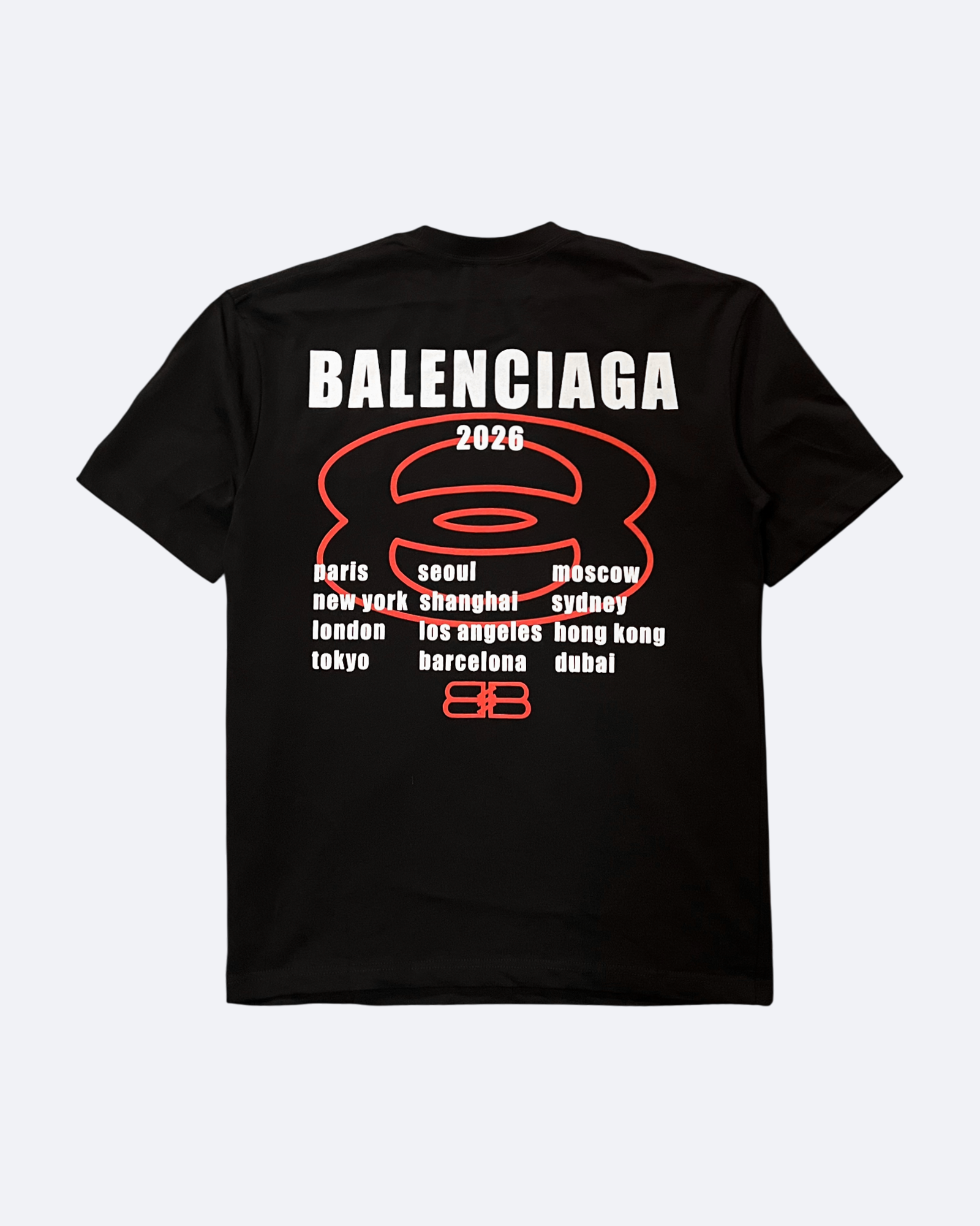 Balenciaga – tričko Tour 2026 – černé